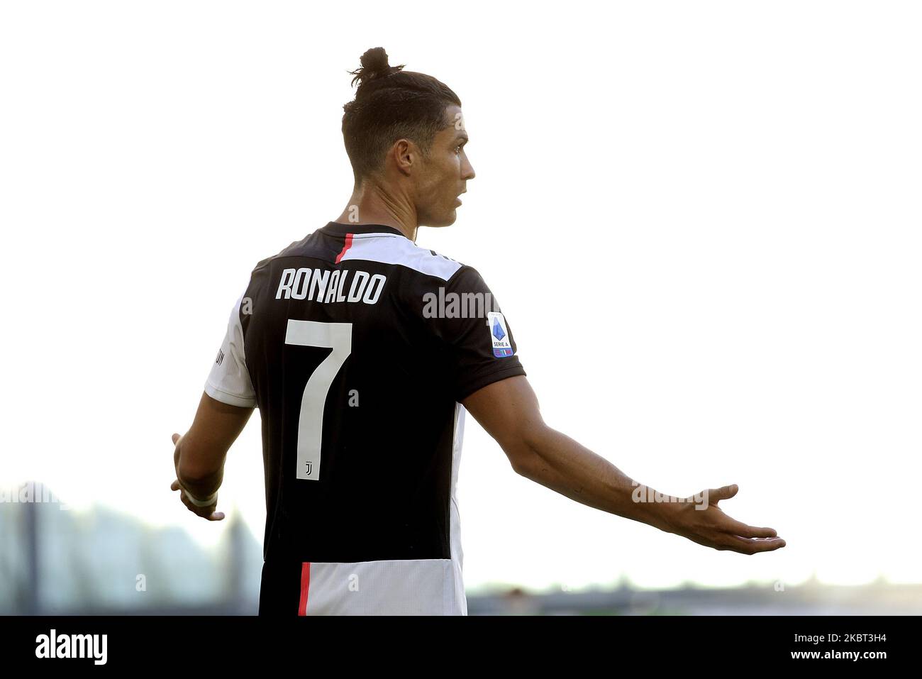 Cristiano Ronaldo von Juventus während der Serie Ein Spiel zwischen Juventus und dem FC Turin im Allianz Stadium am 4. Juli 2020 in Turin, Italien. (Foto von Giuseppe Cottini/NurPhoto) Stockfoto