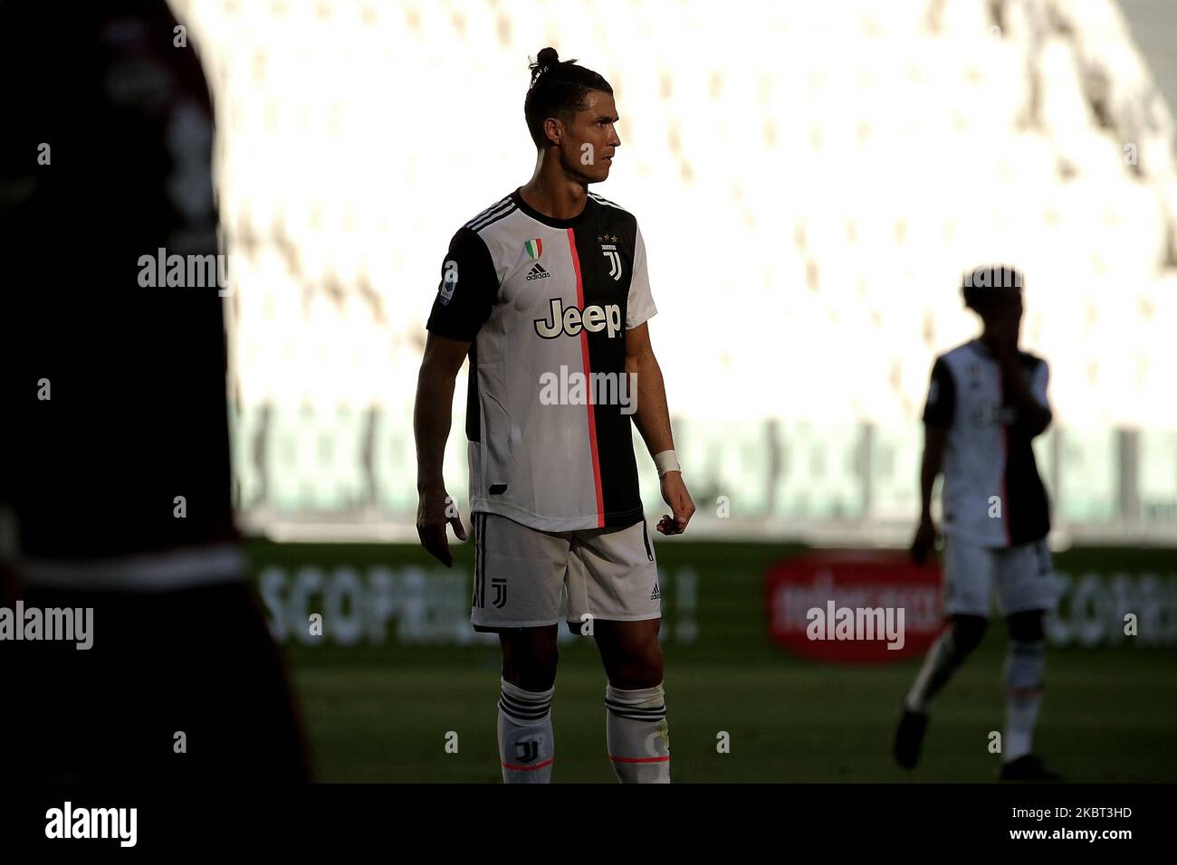 Cristiano Ronaldo von Juventus während der Serie Ein Spiel zwischen Juventus und dem FC Turin im Allianz Stadium am 4. Juli 2020 in Turin, Italien. (Foto von Giuseppe Cottini/NurPhoto) Stockfoto