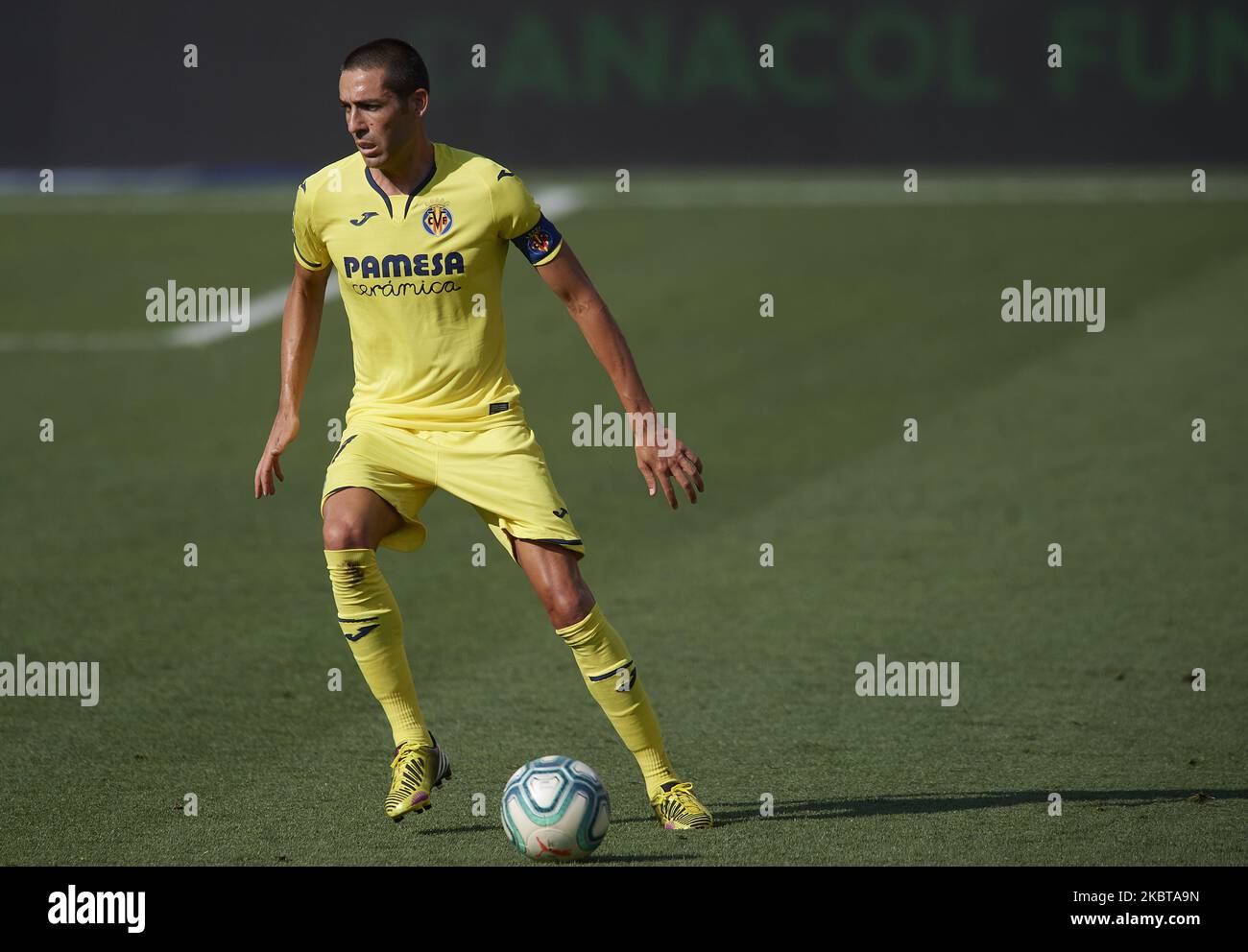 Bruno Soriano von Villarreal im Einsatz beim Liga-Spiel zwischen CF Villarreal und CF Valencia am 28. Juni 2020 im Estadio de la Ceramica in Villareal, Spanien. (Foto von Jose Breton/Pics Action/NurPhoto) Stockfoto