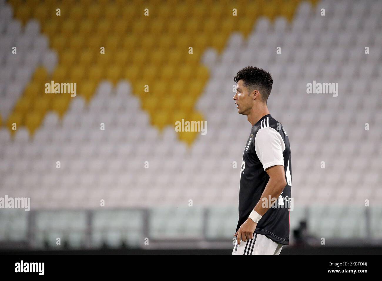 Cristiano Ronaldo von Juventus während der Serie Ein Spiel zwischen Juventus und Atalanta BC im Allianz Stadium am 11. Juli 2020 in Turin, Italien. (Foto von Giuseppe Cottini/NurPhoto) Stockfoto