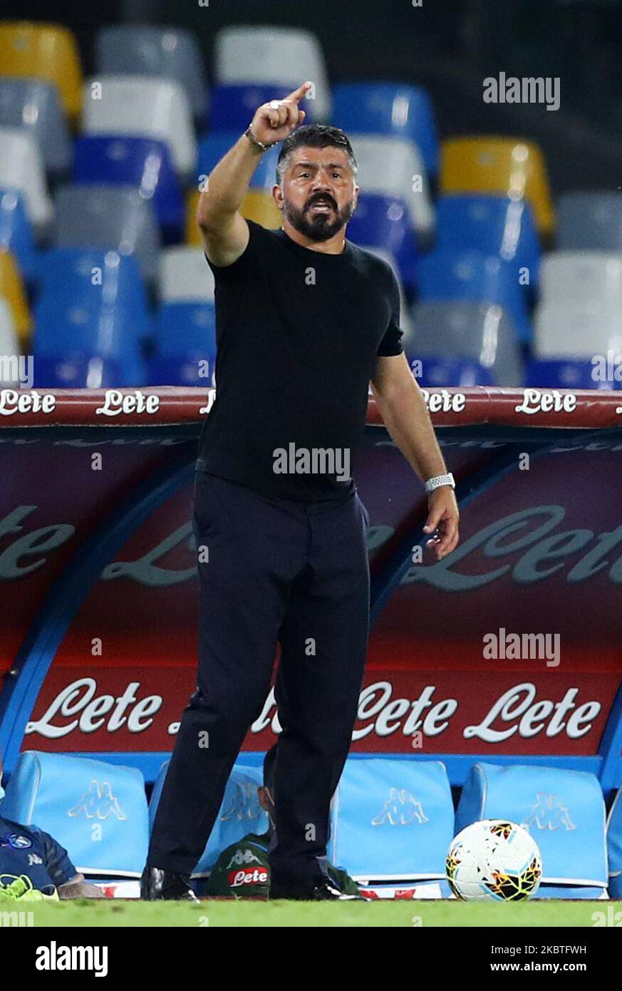 Gennaro Gattuso Manager von Napoli während des Fußballspiel Serie A SSC Napoli gegen AC Mailand im San Paolo Stadion in Neapel, Italien am 12. Juli 2020 (Foto von Matteo Ciambelli/NurPhoto) Stockfoto