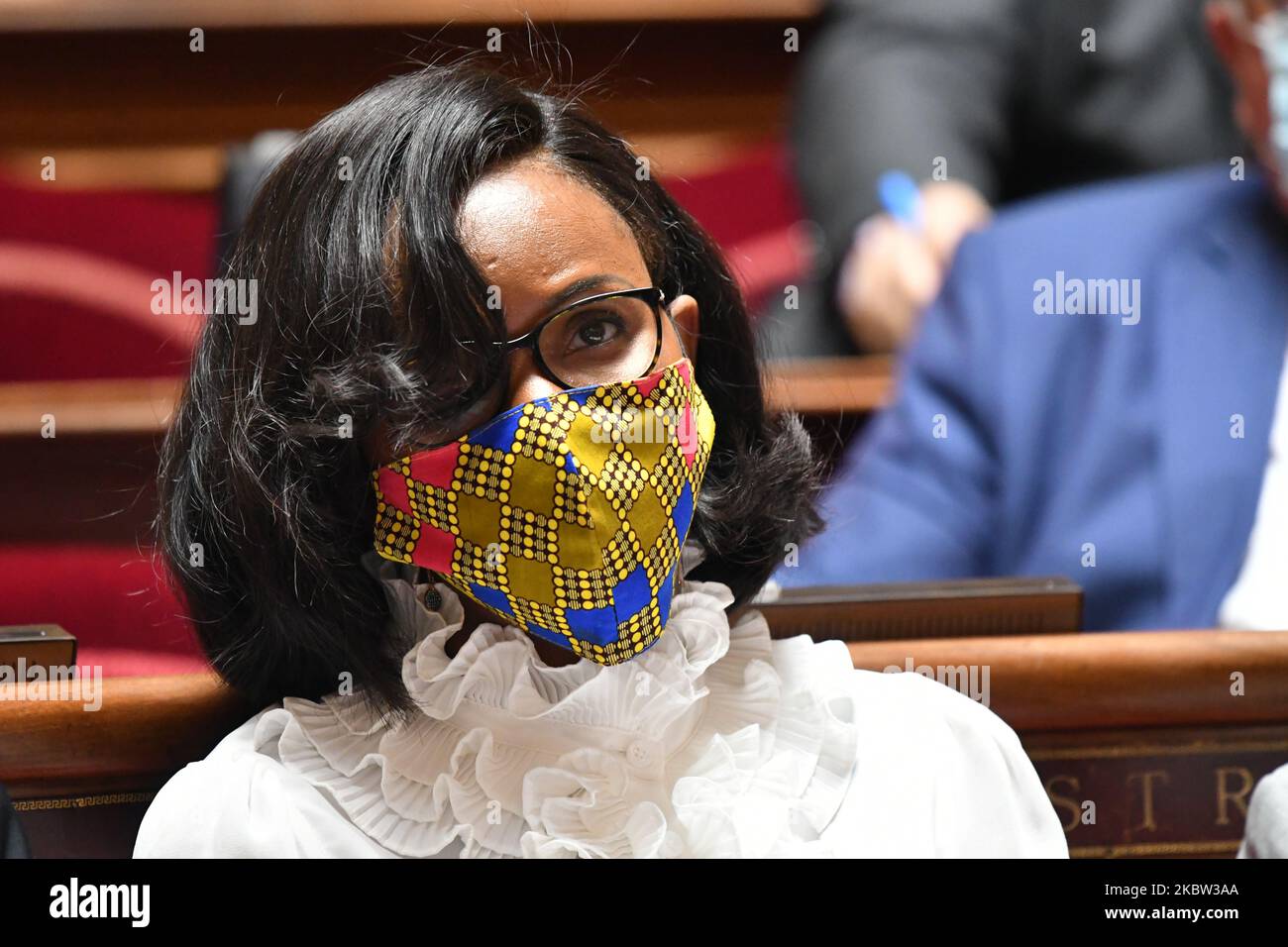 Elisabeth Moreno, die französische Juniorministerin für Geschlechtergleichstellung, nimmt an der Fragestunde für die Regierung (QAG) im französischen Senat Teil - 22. Juli 2020, Paris (Foto: Daniel Pier/NurPhoto) Stockfoto