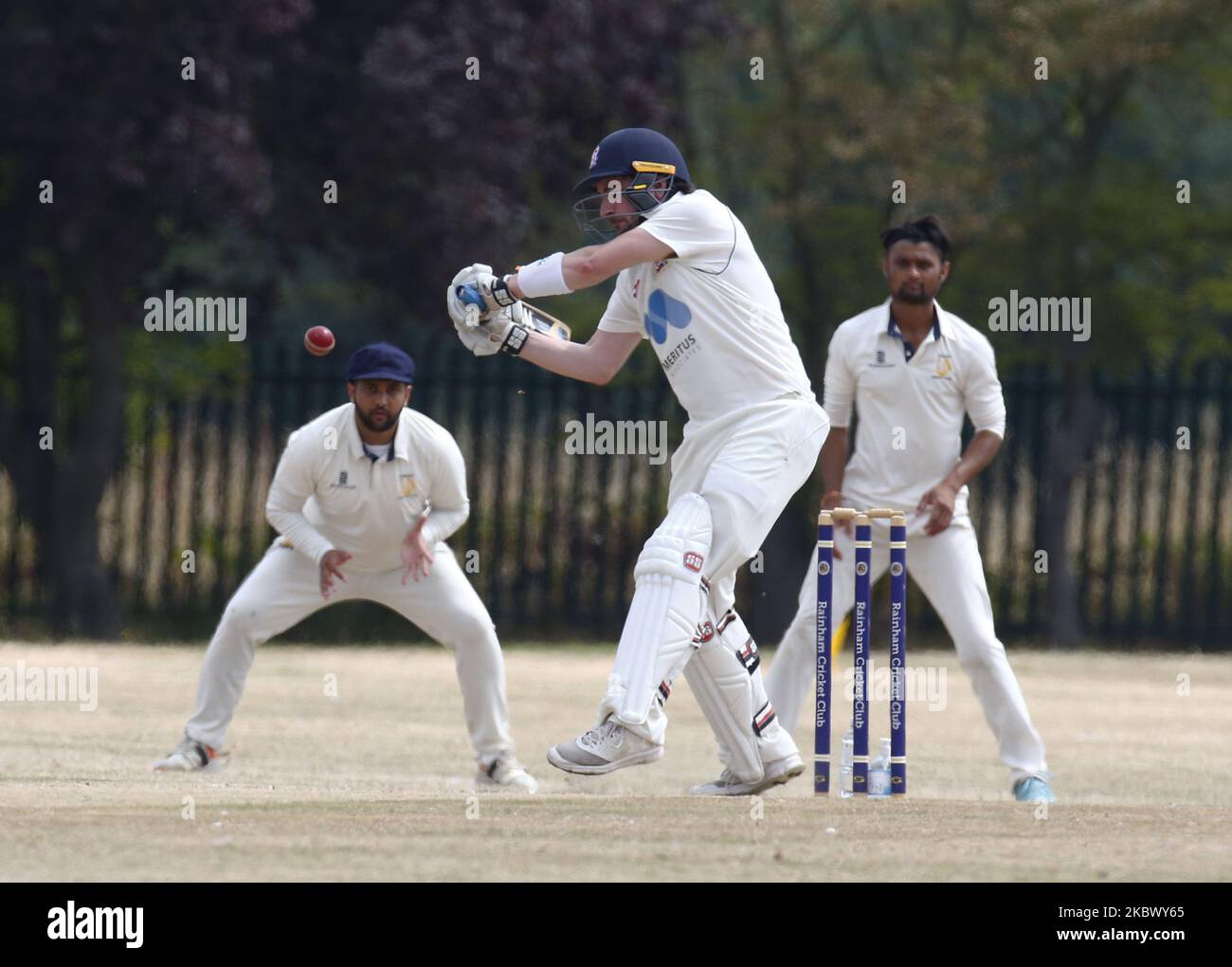 Richard Baughen von Walthamstow CC während der Shepherd Neame Essex Cricket League Westley Division zwischen Rainham CC und Walthamstow CC im Spring Farm Park, Rainham, Großbritannien, am 8. August 2020. (Foto von Action Foto Sport/NurPhoto) Stockfoto