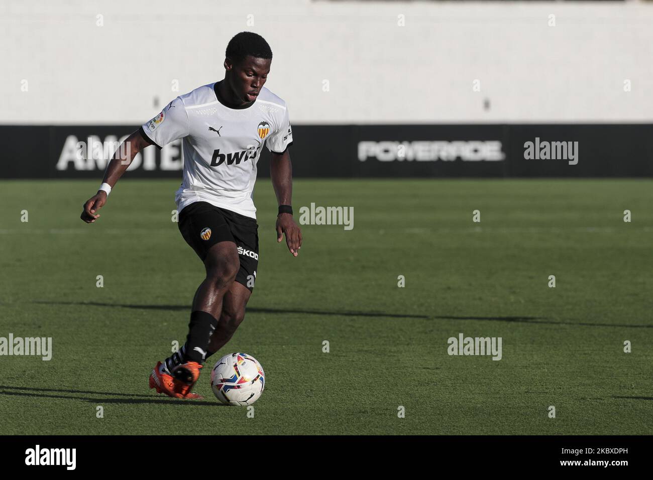 Yunus von Valencia CF beim Vorsaison-LaLiga-Spiel zwischen Valencia CF und CD Castellon in Valencia Sports City in Paterna, Spanien, am 22. August 2020. (Foto von Jose Miguel Fernandez/NurPhoto) Stockfoto