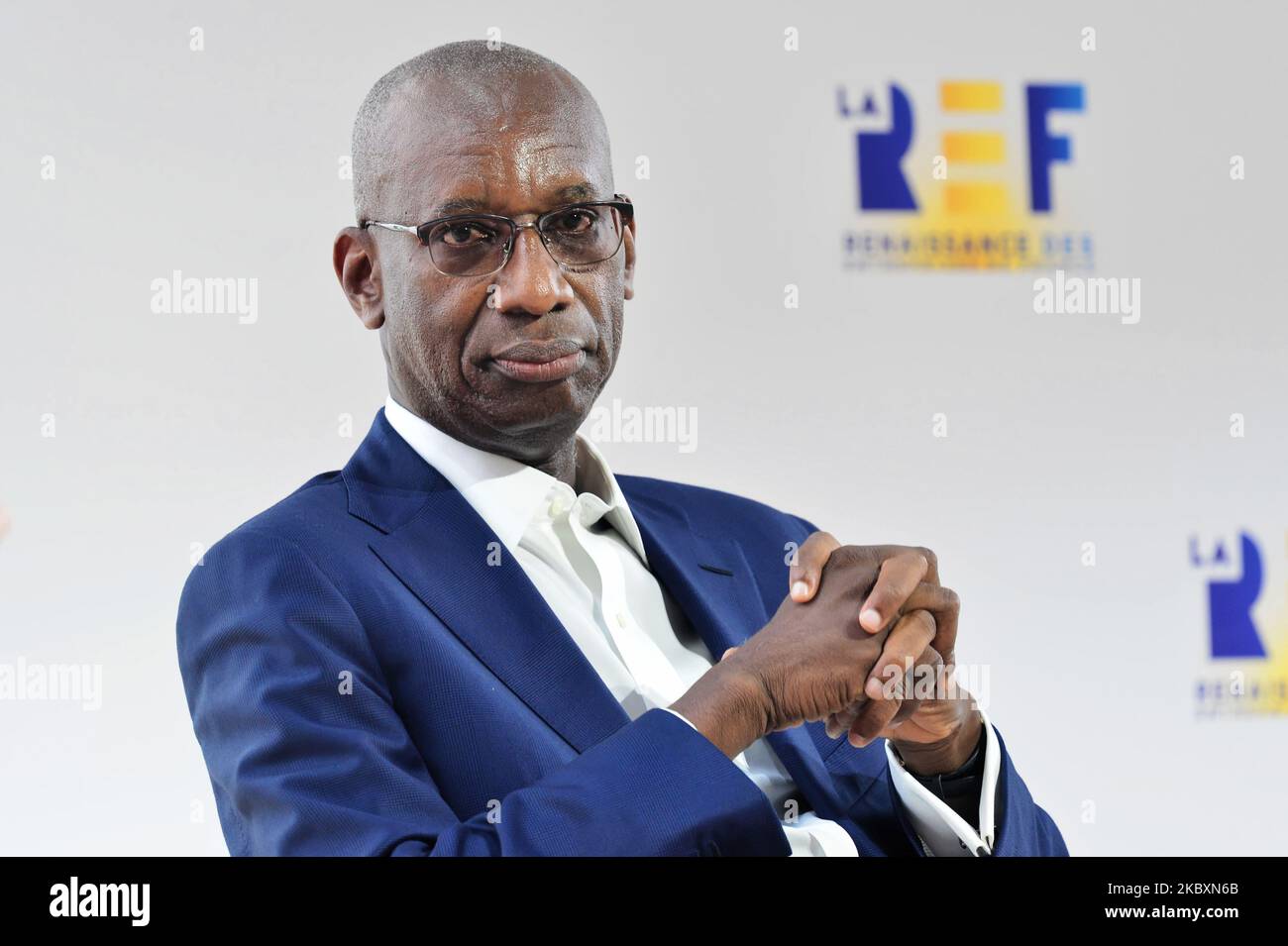 Total Senior Advisor des CEO Momar Nguer nimmt an der Sitzung des französischen Arbeitgeberverbandes Medef zum Thema „die Renaissance der französischen Unternehmen“ am 27. August 2020 in Paris, Frankreich, Teil. (Foto von Daniel Pier/NurPhoto) Stockfoto