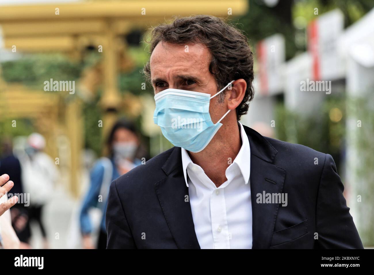 Alexandre Bompard, CEO von Carrefour, nimmt an der Sitzung des französischen Arbeitgeberverbandes Medef zum Thema „die Renaissance der französischen Unternehmen“ am 27. August 2020 in Paris Teil. (Foto von Daniel Pier/NurPhoto) Stockfoto