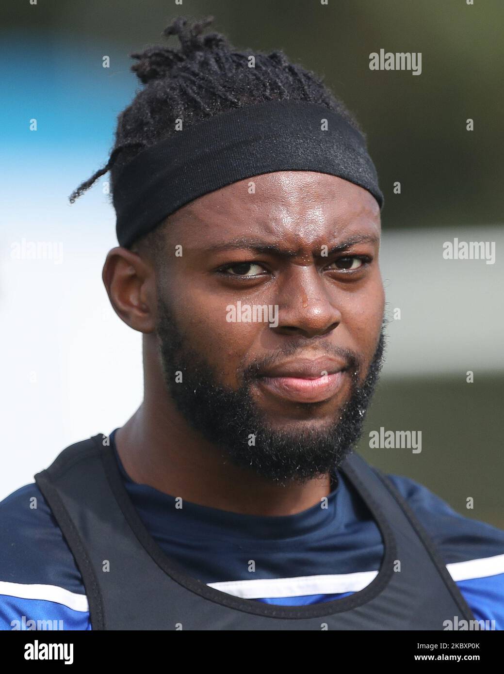 Claudio Ofosu während der Vorsaison-Ausbildung von Hartlepool United am East Durham College, Peterlee, County Durham, England, am 27. August 2020. (Foto von Mark Fletcher/MI News/NurPhoto) Stockfoto