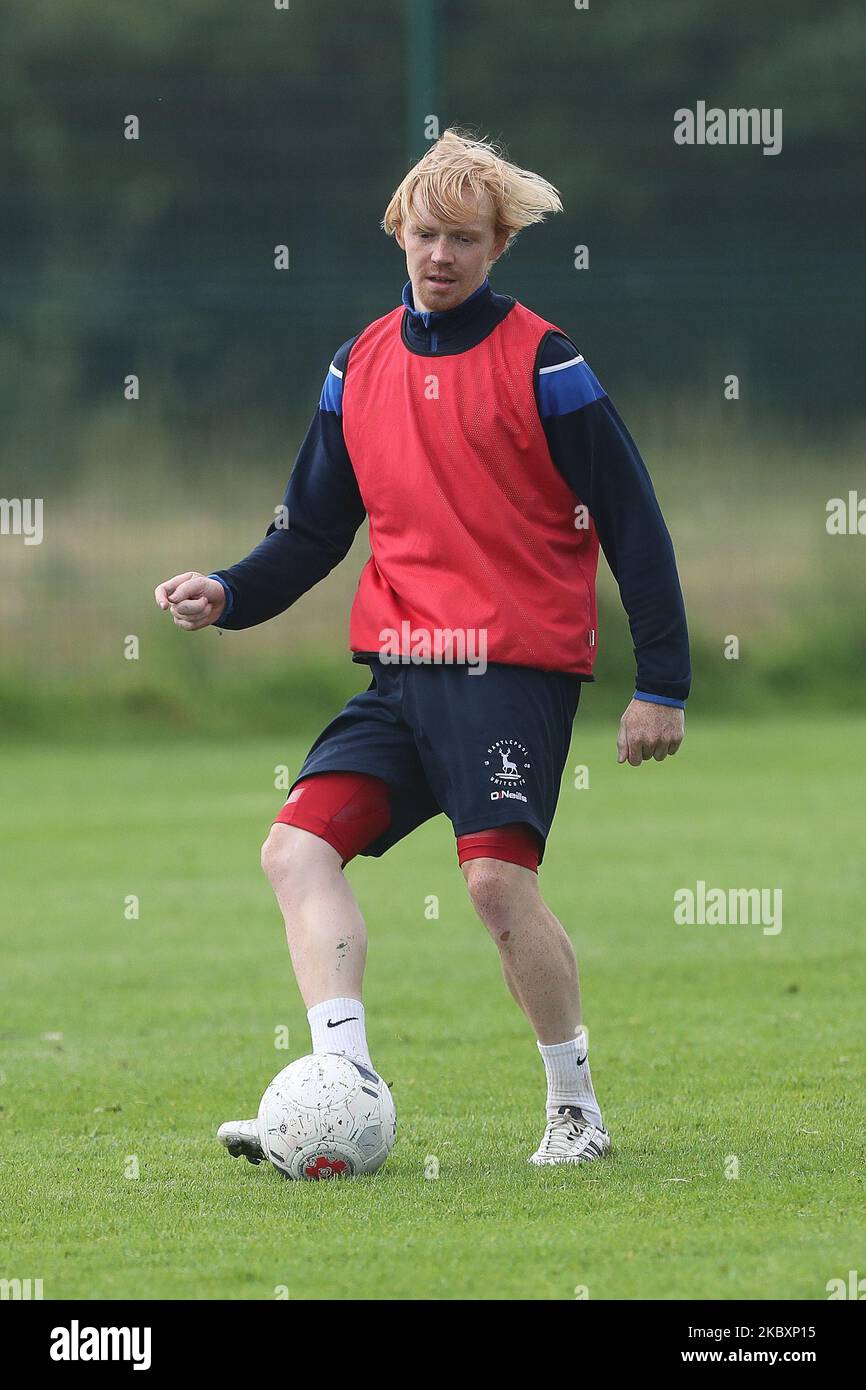 Luke Williams während der Vorsaison-Ausbildung von Hartlepool United am East Durham College, Peterlee, County Durham, England, am 27. August 2020. (Foto von Mark Fletcher/MI News/NurPhoto) Stockfoto