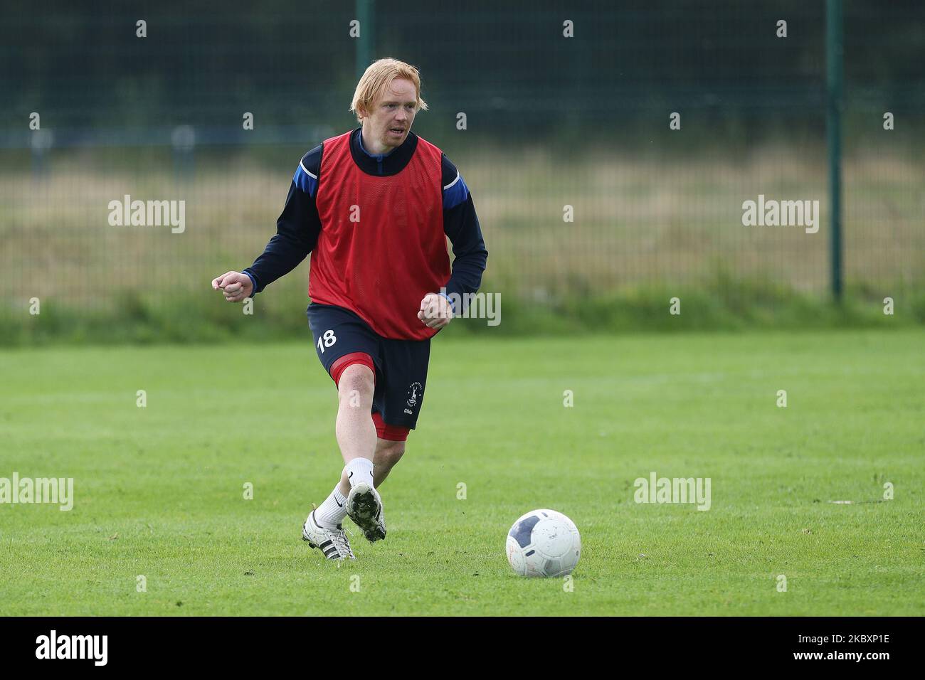 Luke Williams während der Vorsaison-Ausbildung von Hartlepool United am East Durham College, Peterlee, County Durham, England, am 27. August 2020. (Foto von Mark Fletcher/MI News/NurPhoto) Stockfoto