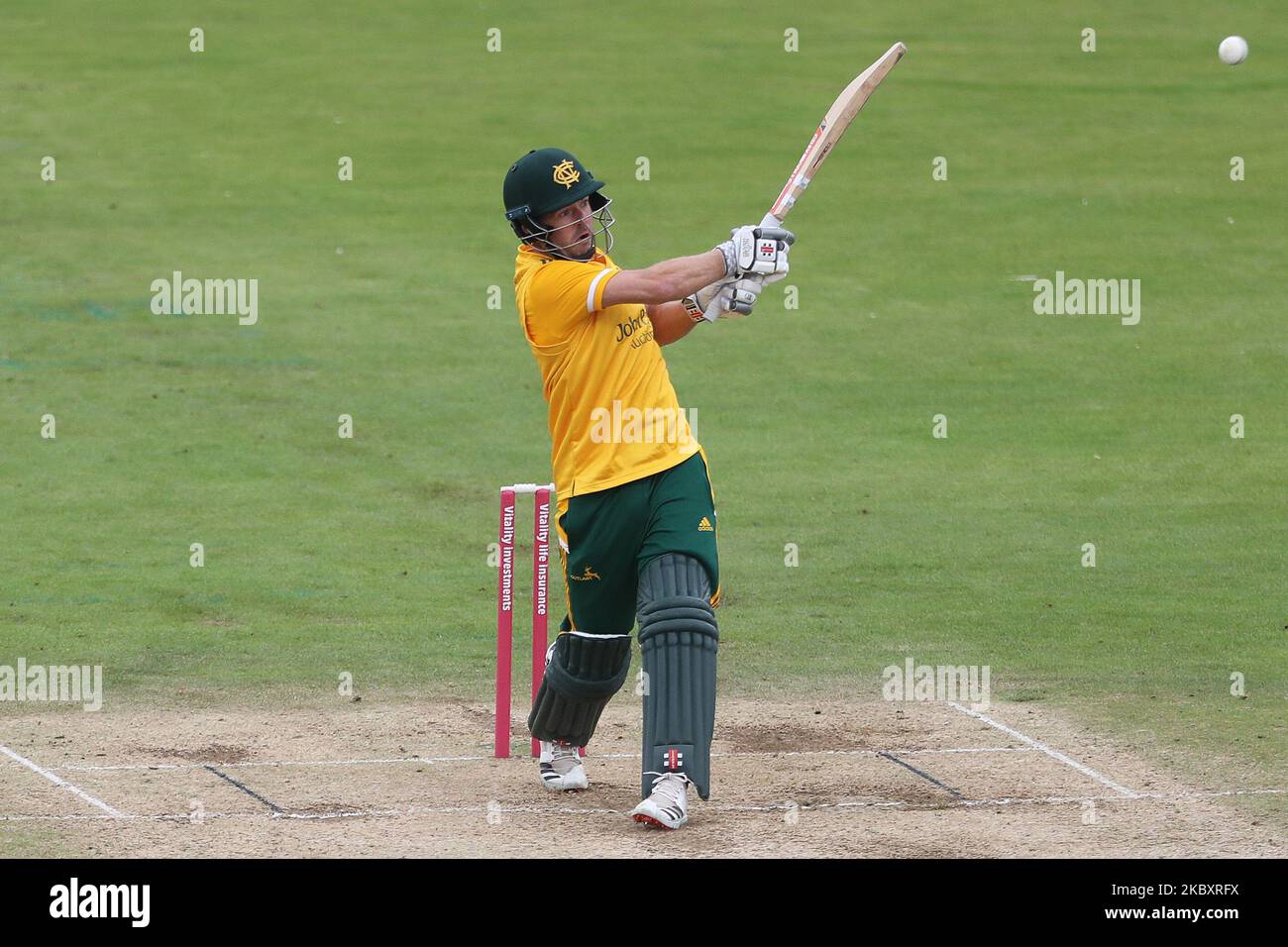 Chris Nash von Notts während des Vitality Blast T20-Spiels zwischen Durham County Cricket Club und Nottinghamshire am Samstag, den 29.. August 2020, in Emirates Riverside, Chester le Street. (Foto von Mark Fletcher/MI News/NurPhoto) Stockfoto