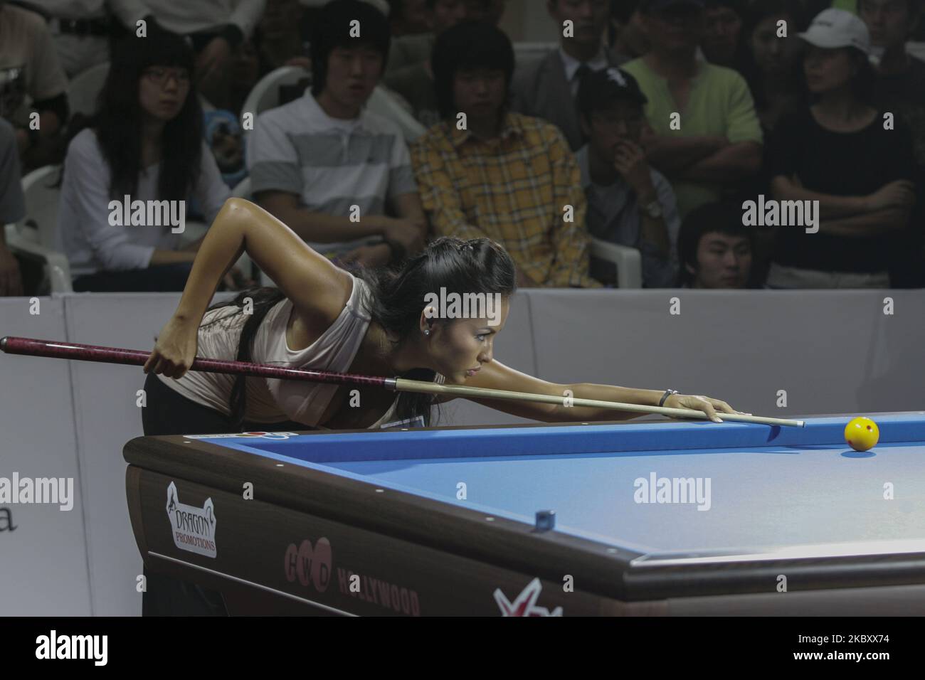 Shanelle Loraine aus Japan bei einem XTM International Team Carom Challenge Spiel in Goyang, Südkorea, am 15. September 2007. (Foto von Seung-il Ryu/NurPhoto) Stockfoto