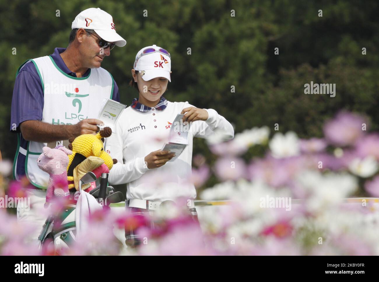 CHOI, Na Yeon aus Südkorea, spielt am 8. Oktober 2011 während der LPGA Championship von Hana Bank im Sky72 Golf Club in Incheon, Südkorea, auf dem 3.-Loch. (Foto von Seung-il Ryu/NurPhoto) Stockfoto