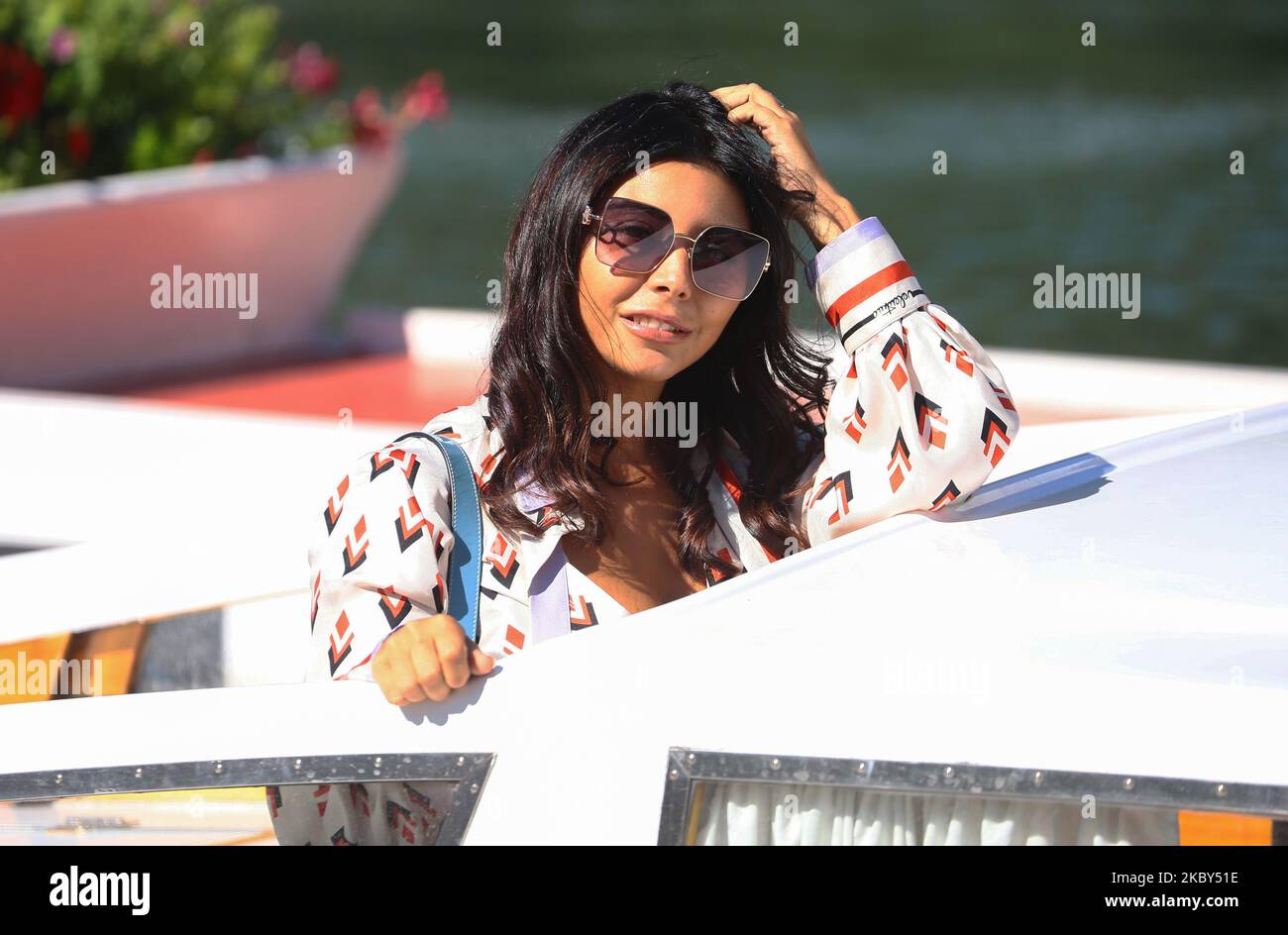 Giulia De Lellis wird gesehen, wie sie am 03. September 2020 während des Filmfestivals in Venedig 77. im Excelsior ankommt. (Foto von Matteo Chinellato/NurPhoto) Stockfoto