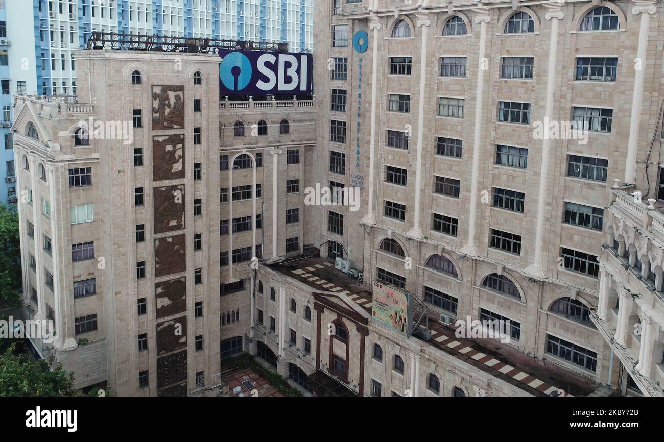 Das Bürogebäude der State Bank of India (SBI) in Kalkutta am 05,2020. September. (Foto von Debajyoti Chakraborty/NurPhoto) Stockfoto