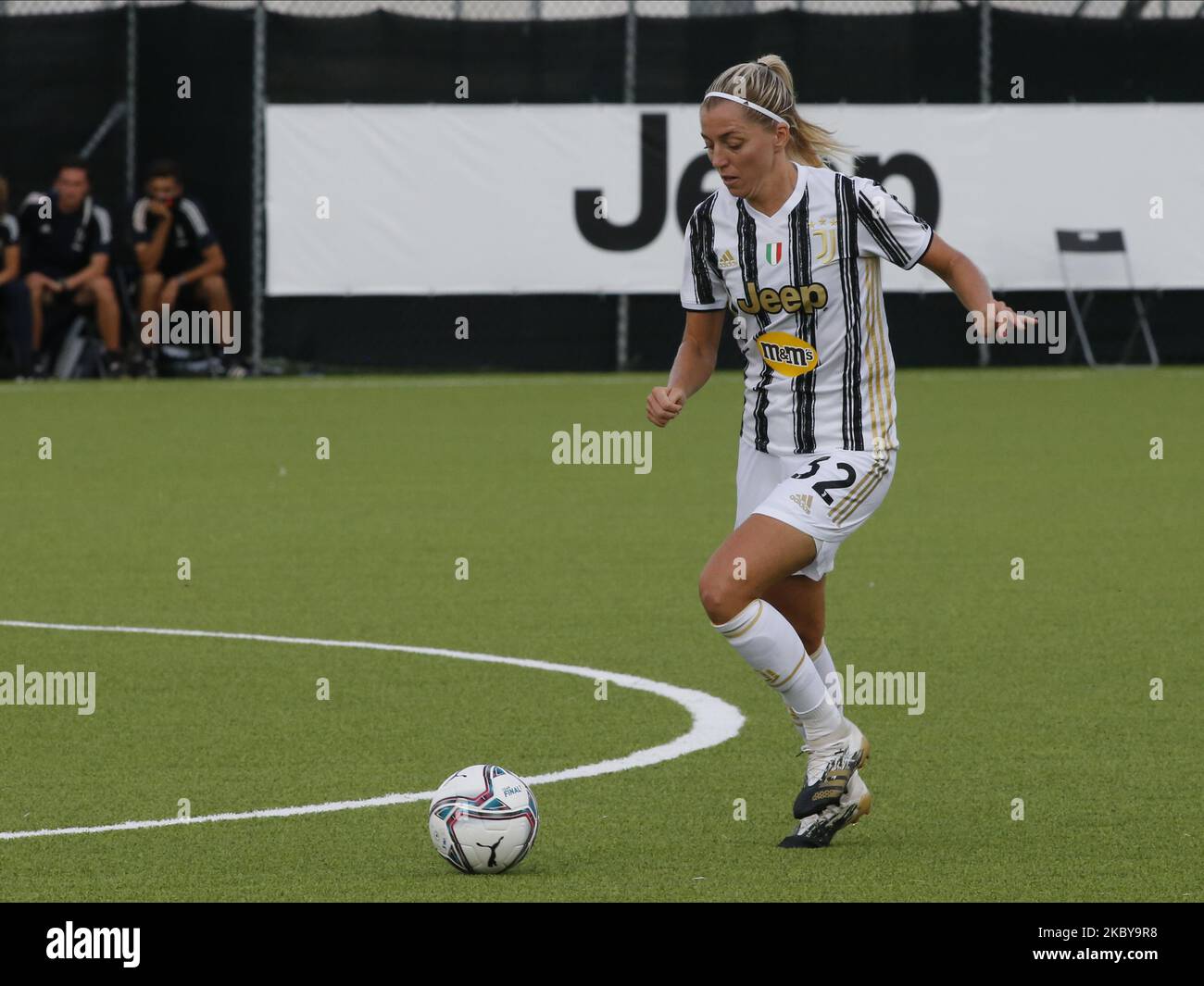 Linda Sembrant während des Spiels der Serie A zwischen Juventus Woman und der San Marino Academy in Vinovo, Italien, am 6. September 2020 (Foto: Loris Roselli). Stockfoto