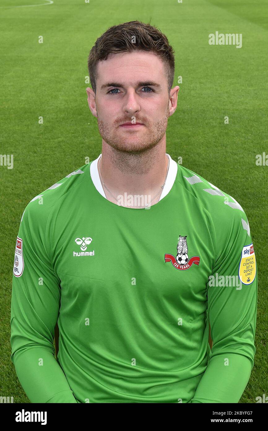 Ian Lawlor in der Jubiläumskit bei der odham Athletic Fotozelle im Boundary Park, Oldham, England, am 3. September 2020. (Foto von Eddie Garvey/MI News/NurPhoto) Stockfoto