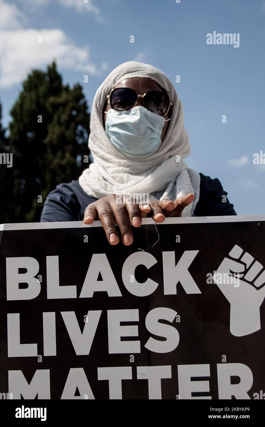 Protest vor dem griechischen Parlament in Athen, Griechenland, am 12. September 2020 wegen der Flüchtlingsrechte aufgrund der Situation im Moria-Lager in Lesbos. (Foto von Nikolas Kokovlis/NurPhoto) Stockfoto