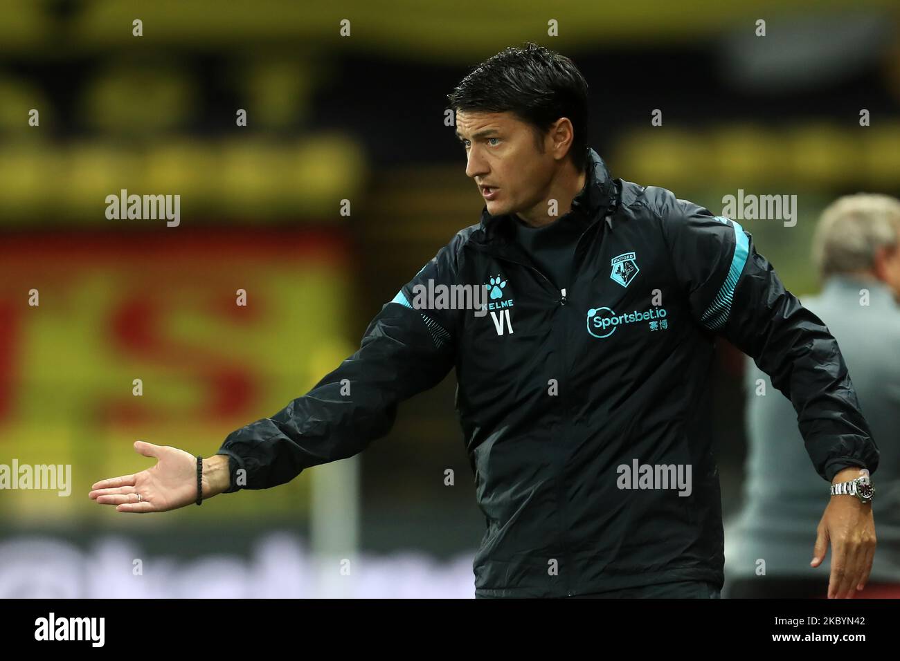 Watford-Manager Vladimir Ivic beim Sky Bet Championship-Spiel zwischen Watford und Middlesbrough in der Vicarage Road, Watford, England, am 11. September 2020. (Foto von Leila Coker/MI News/NurPhoto) Stockfoto