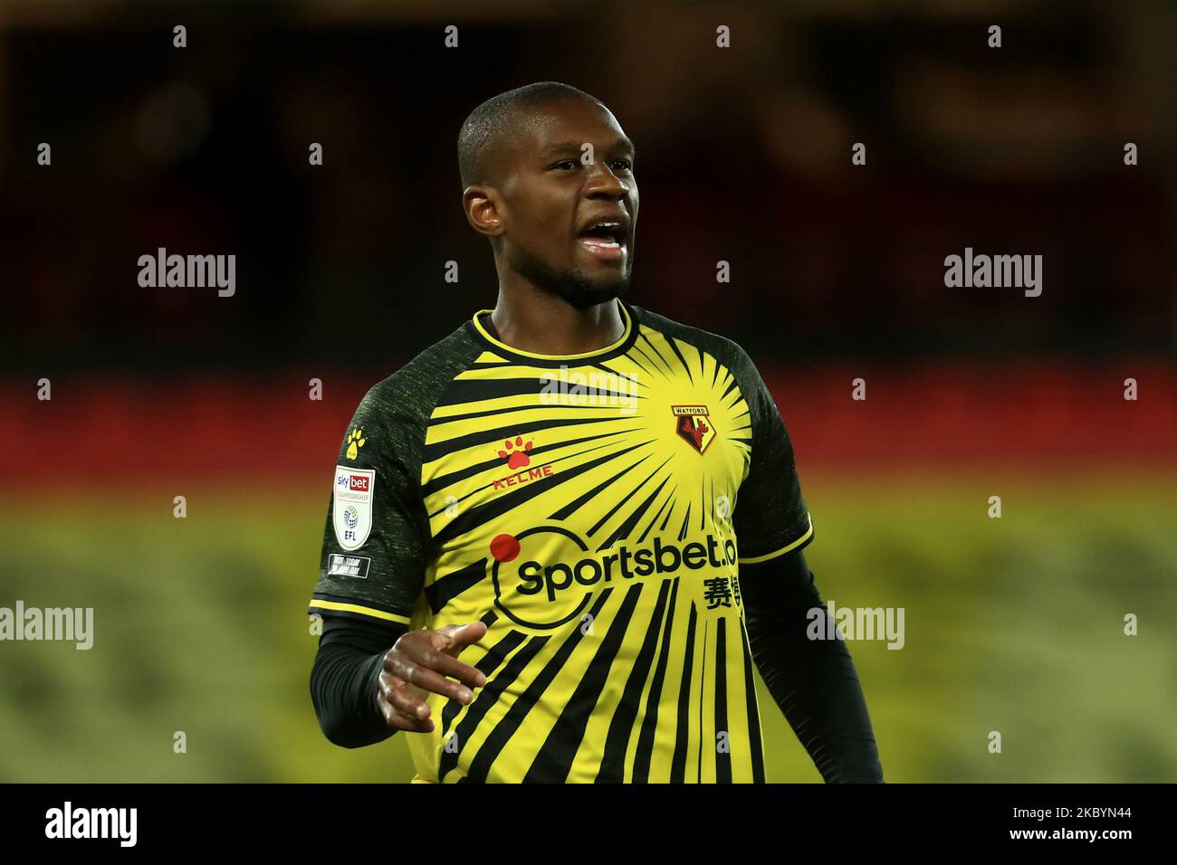 Christian Kabasele aus Watford während des Sky Bet Championship-Spiels zwischen Watford und Middlesbrough in der Vicarage Road, Watford, England, am 11. September 2020. (Foto von Leila Coker/MI News/NurPhoto) Stockfoto