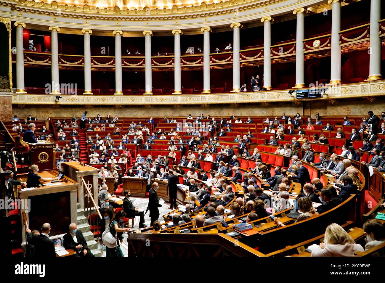 Sitzung der Fragestunde an die Regierung (QAG) bei der französischen Nationalversammlung am 22. September 2020 in Paris (Foto: Daniel Pier/NurPhoto) Stockfoto