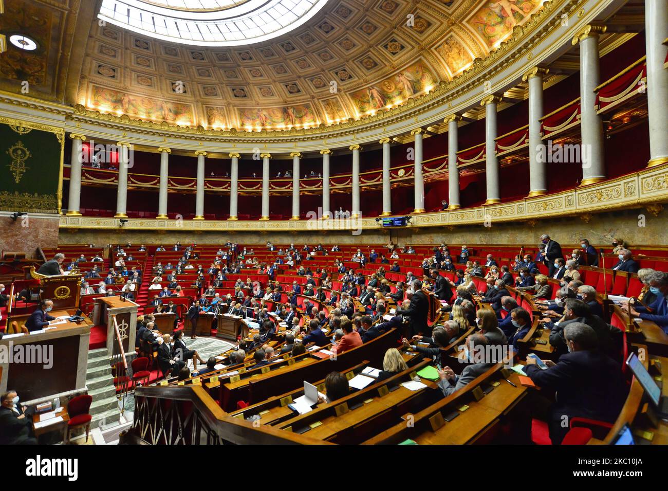 Die Fragesitzung der Regierung (QAG) bei der französischen Nationalversammlung am 29. September 2020 in Paris (Foto: Daniel Pier/NurPhoto) Stockfoto