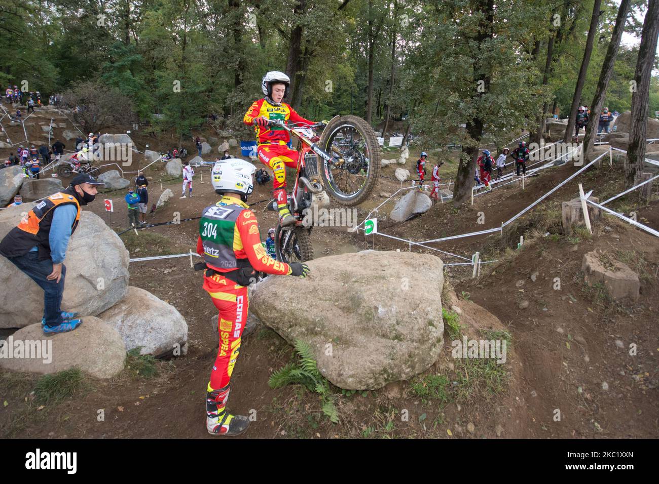 FIM Trial125 World Championships; Alex Canales, TRRS Team, im Einsatz während der FIM Trial125 World Championships in Lazzate, Italien, am 11. Oktober 2020 (Foto: Massimo Bertolini/NurPhoto) Stockfoto