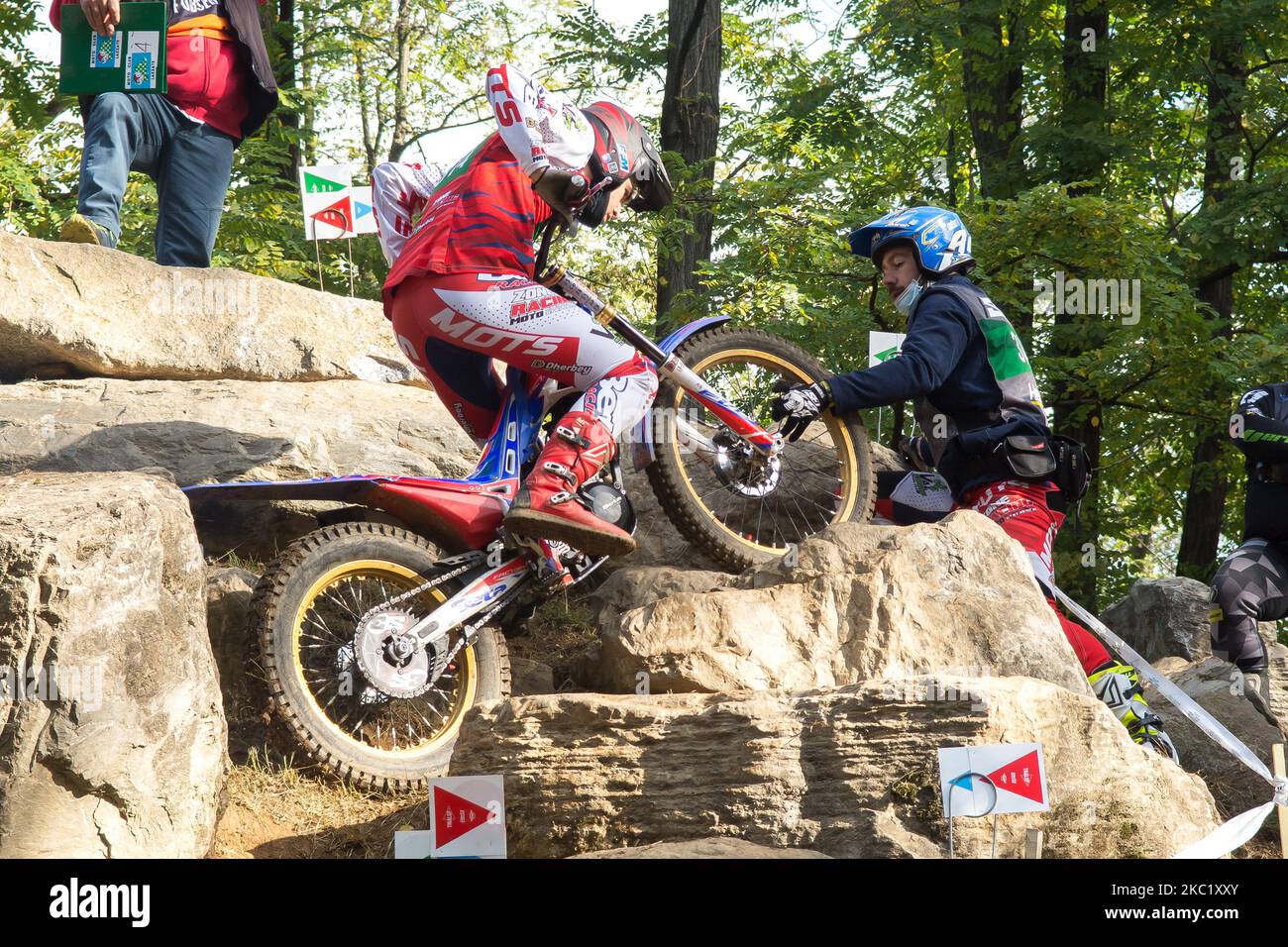 FIM Trial125 World Championships; Leo Guiraud (Silbermedaille), Beta-Team, im Einsatz während der FIM Trial125 World Championships in Lazzate, Italien, am 11. Oktober 2020 (Foto: Massimo Bertolini/NurPhoto) Stockfoto