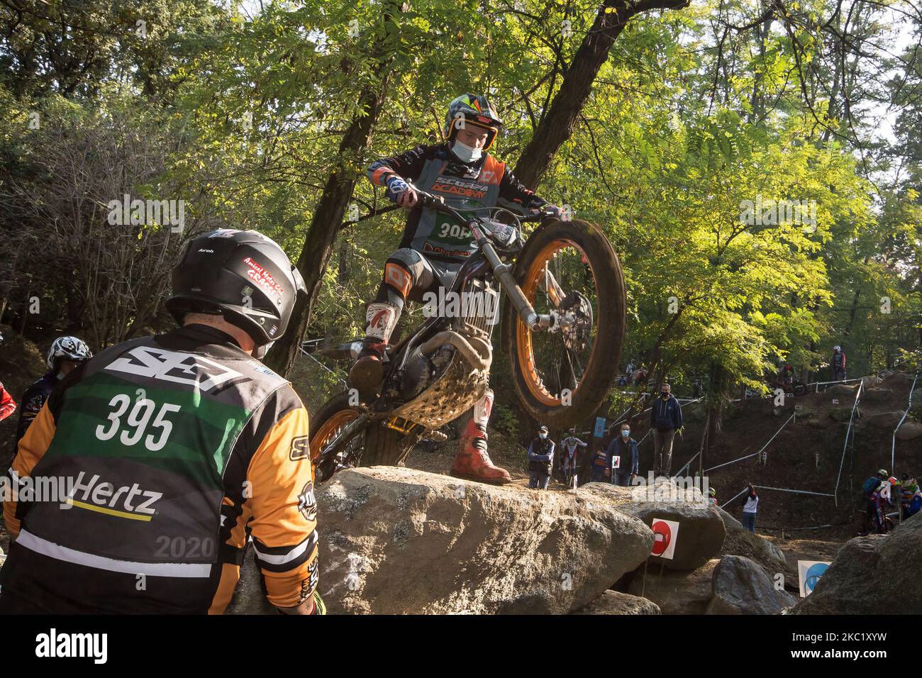 FIM Trial125 World Championships; Enzo Rossi, Scorpa Team, im Einsatz während der FIM Trial125 World Championships in Lazzate, Italien, am 11. Oktober 2020 (Foto: Massimo Bertolini/NurPhoto) Stockfoto