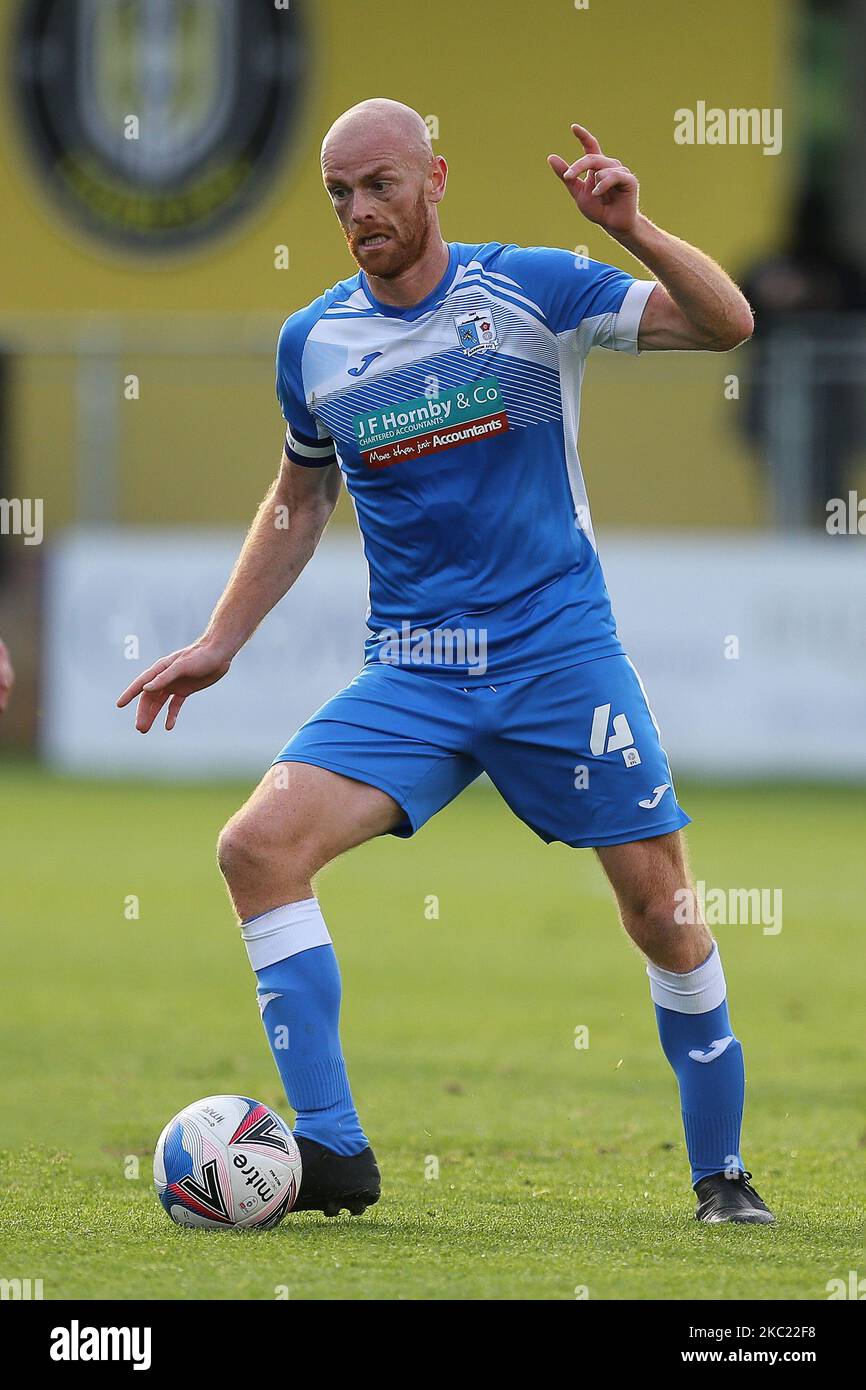 Jason Taylor von Barrow während des Sky Bet League 2-Spiels zwischen Harrogate Town und Barrow in Wetherby Road, Harrogate, England am 17.. Oktober 2020. (Foto von Mark Fletcher/MI News/NurPhoto) Stockfoto