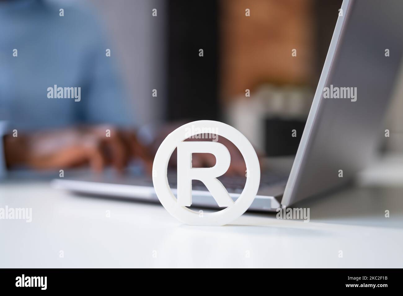 Copyright Symbol Schutzschild. Marke Und Logo Registrieren Stockfoto