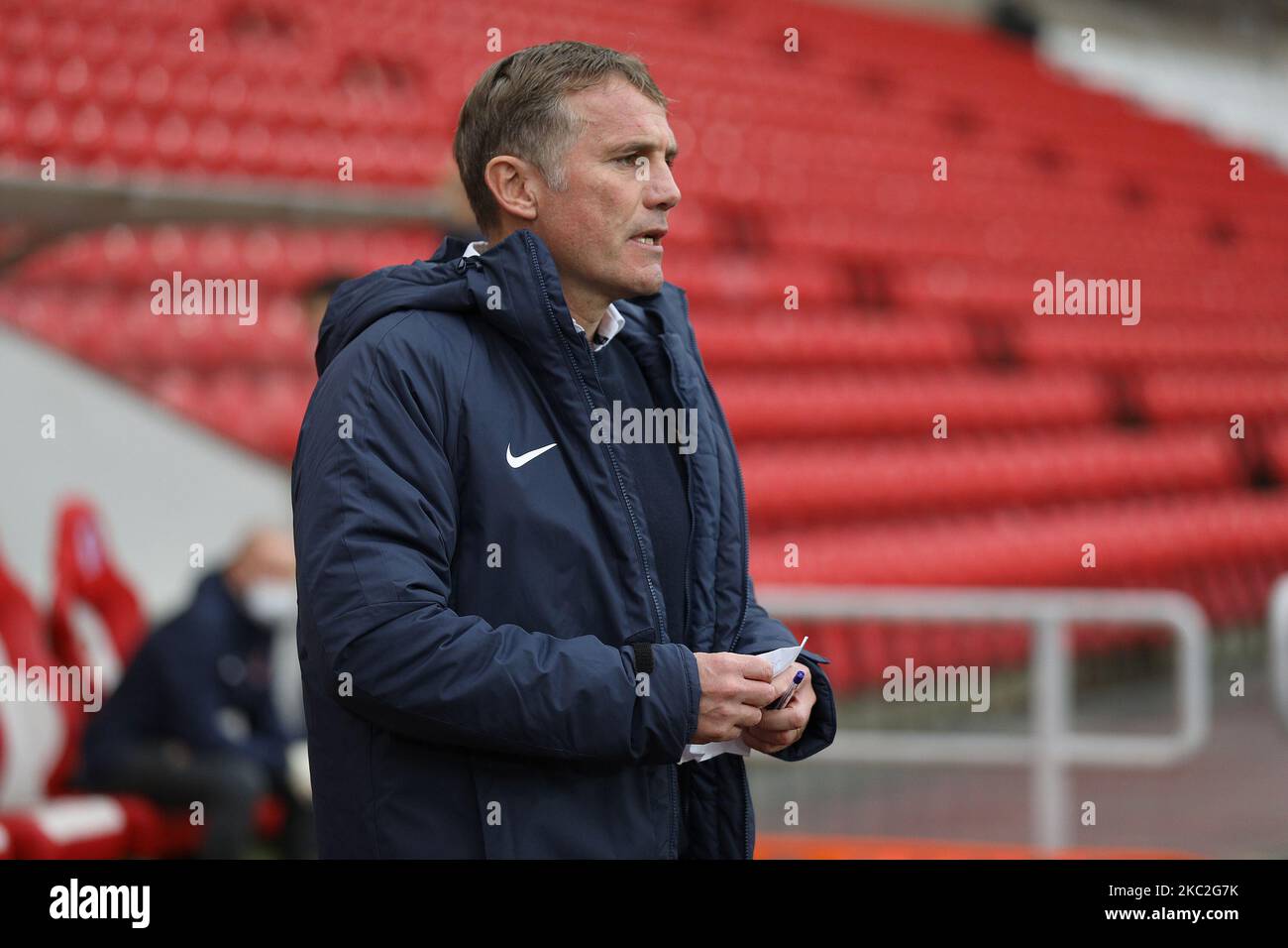 Sunderland-Manager Phil Parkinson beim Sky Bet League 1-Spiel zwischen Sunderland und Portsmouth im Stadium of Light, Sunderland, am Samstag, den 24.. Oktober 2020. (Foto von Robert Smith/MI News/NurPhoto) Stockfoto