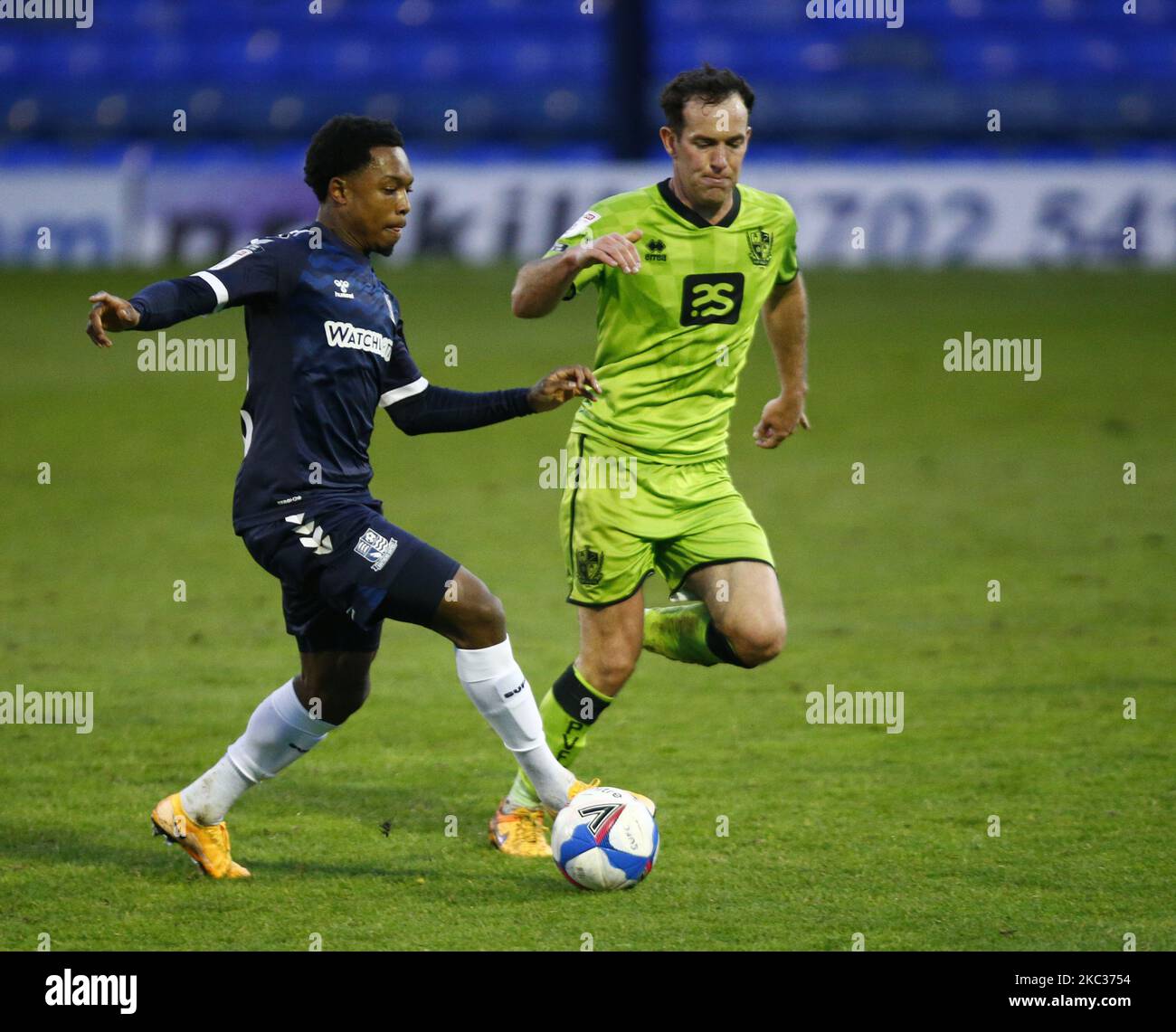 Ashley Nathaniel-George von Southend Vereinigte sich während der Liga zwei zwischen Southend United und Port Vale im Roots Hall Stadium, Southend, Großbritannien am 31.. Oktober 2020 (Foto by Action Foto Sport/NurPhoto) Stockfoto