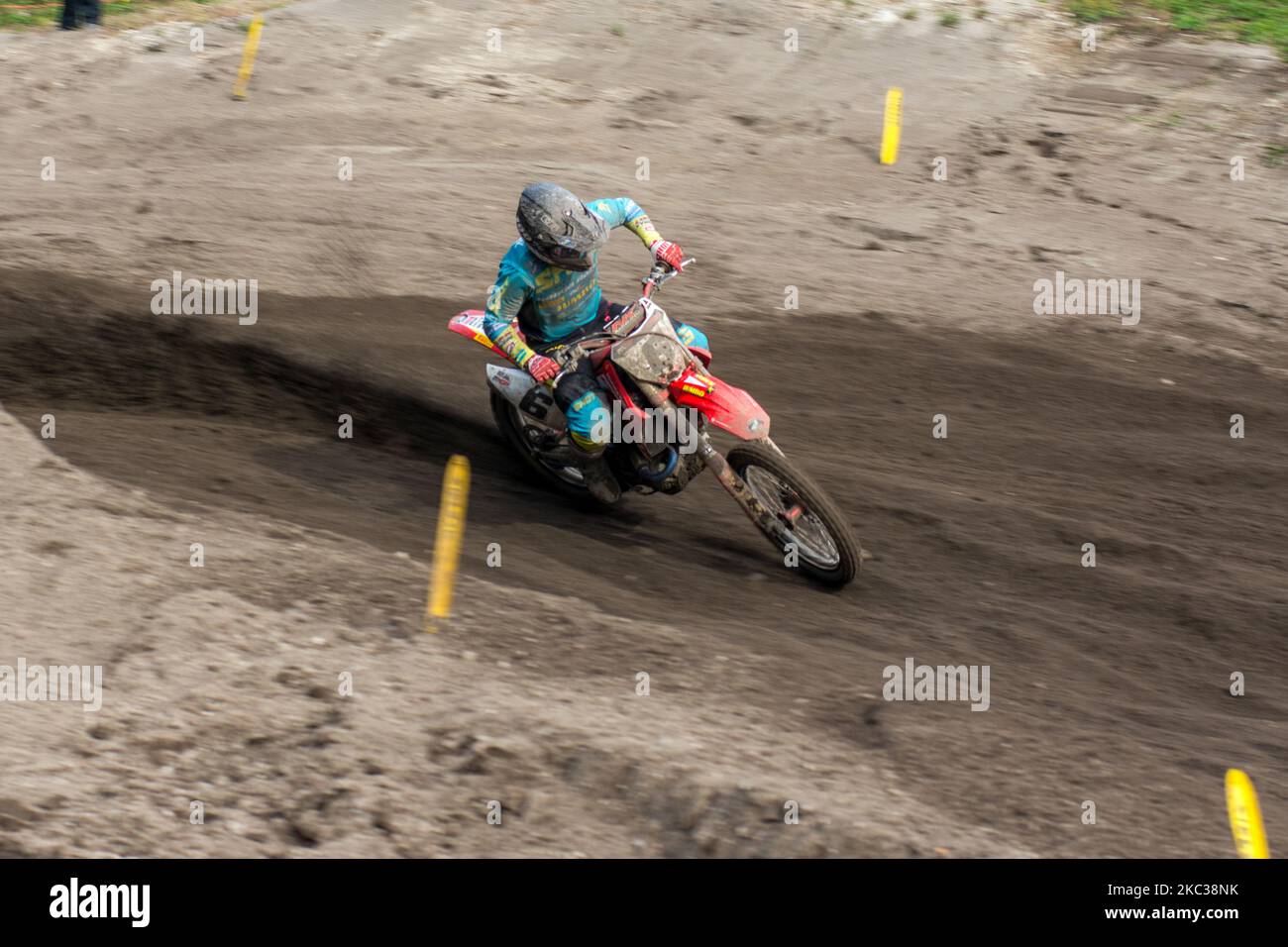 Paturel Benoit #6 (FRA) LM Honda Racing Team in Aktion während des MXGP World Championship 2020 Race of Grand Prix of Trentino, Italy, am 1. November 2020 in Pietramurata, Italien (Foto von Massimo Bertolini/NurPhoto) Stockfoto