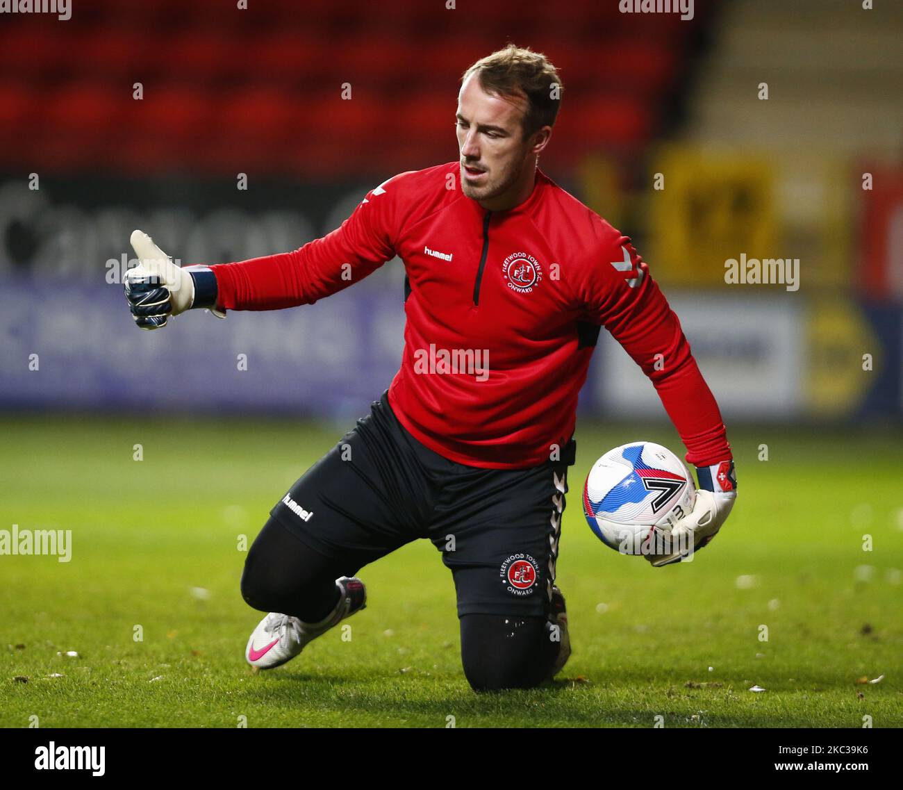 Alex Cairns von Fleetwood Town während des Vormatches während der Sky Bet League One zwischen Charlton Athletic und Fleetwood Town im Valley, Woolwich, England am 3. November 2020. (Foto von Action Foto Sport/NurPhoto) Stockfoto