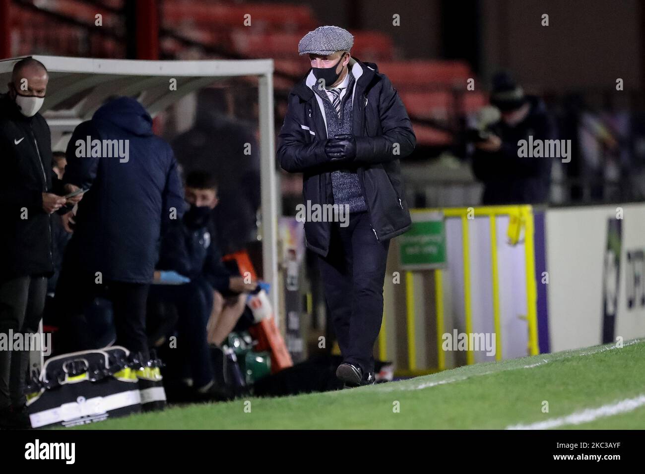 Grimbsy Town Manager Ian Holloway während des Sky Bet League 2-Spiels zwischen Grimsby Town und Barrow am Dienstag, den 3.. November 2020 im Blundell Park, Cleethorpes. (Foto von Mark Fletcher/MI News/NurPhoto) Stockfoto