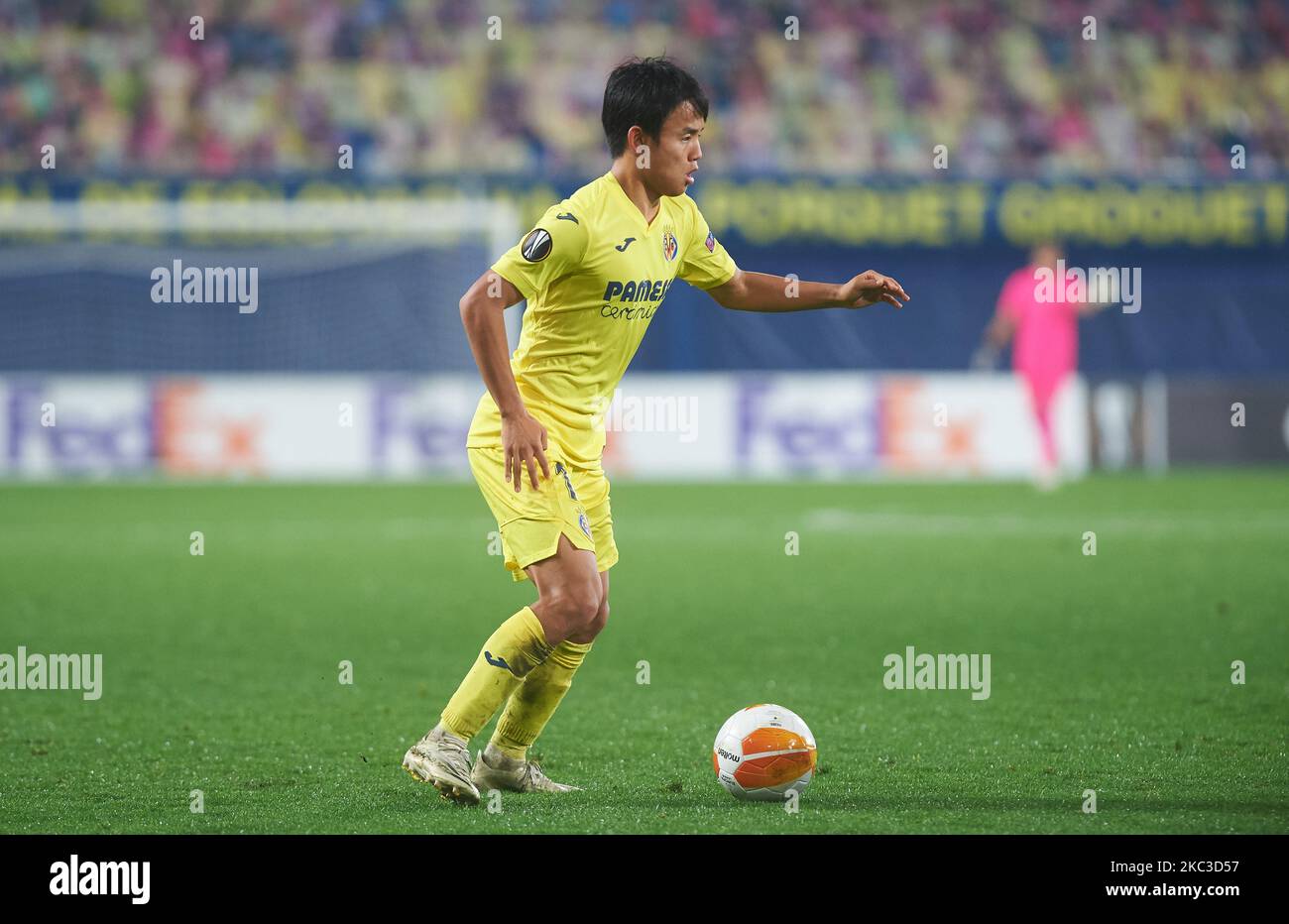 Takefusa Kubo von Villarreal CF während der UEFA Europa League Group I mach zwischen Villarreal und Maccabi Tel Aviv am 5. November 2020 im Estadio de la Ceramica in Vila-real, Spanien (Foto: Maria Jose Segovia/NurPhoto) Stockfoto