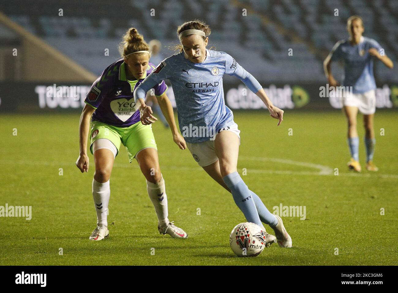 Citys Rose Lavelle während des Barclays FA Women's Super League-Spiels zwischen Manchester City und Bristol City im Academy Stadium, Manchester, am Samstag, den 7.. November 2020. (Foto von Chris Donnelly/MI News/NurPhoto) Stockfoto