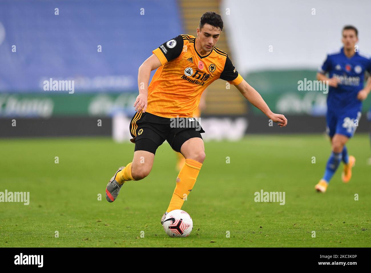 Max Kilman von Wolverhampton Wanderers während des Premier League-Spiels zwischen Leicester City und Wolverhampton Wanderers am Sonntag, 8.. November 2020, im King Power Stadium, Leicester. (Foto von Jon Hobley/MI News/NurPhoto) Stockfoto