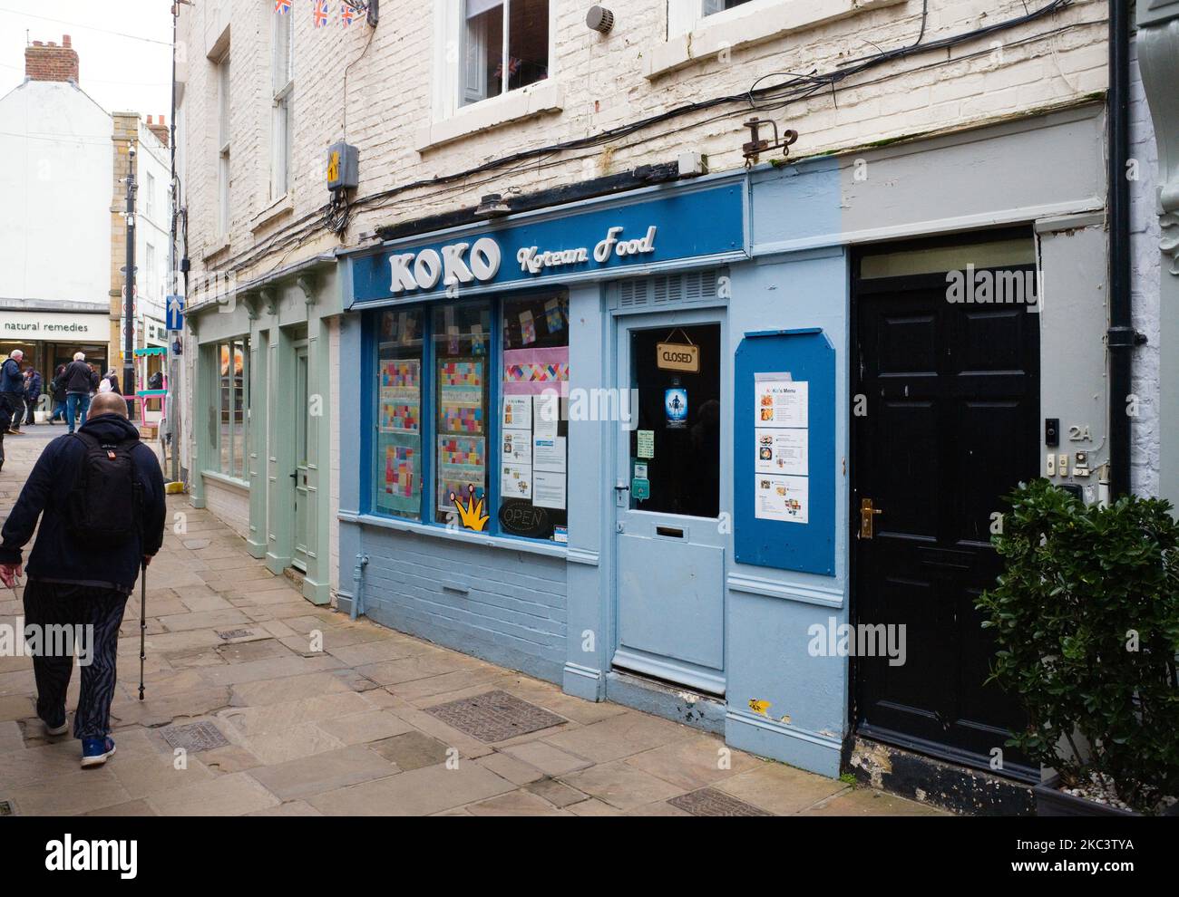 Koko Korean Food Restaurant im Zentrum von Whitby, North Yorkshire Stockfoto