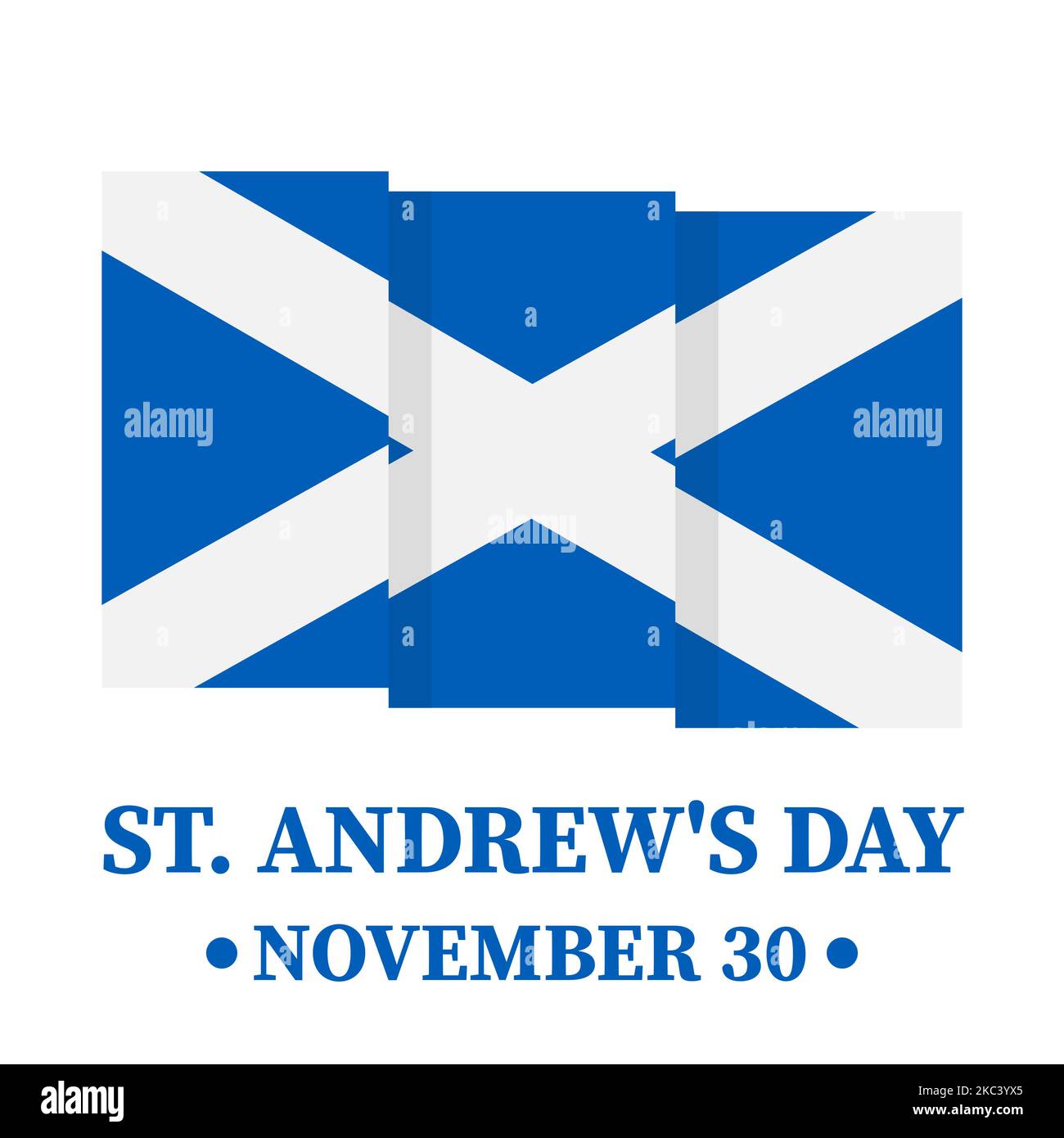 St. Andrews Day Typografie-Poster. Schottischer Feiertag am 30. November. Vektor-Vorlage für Banner, Flyer, Postkarte, etc. Stock Vektor
