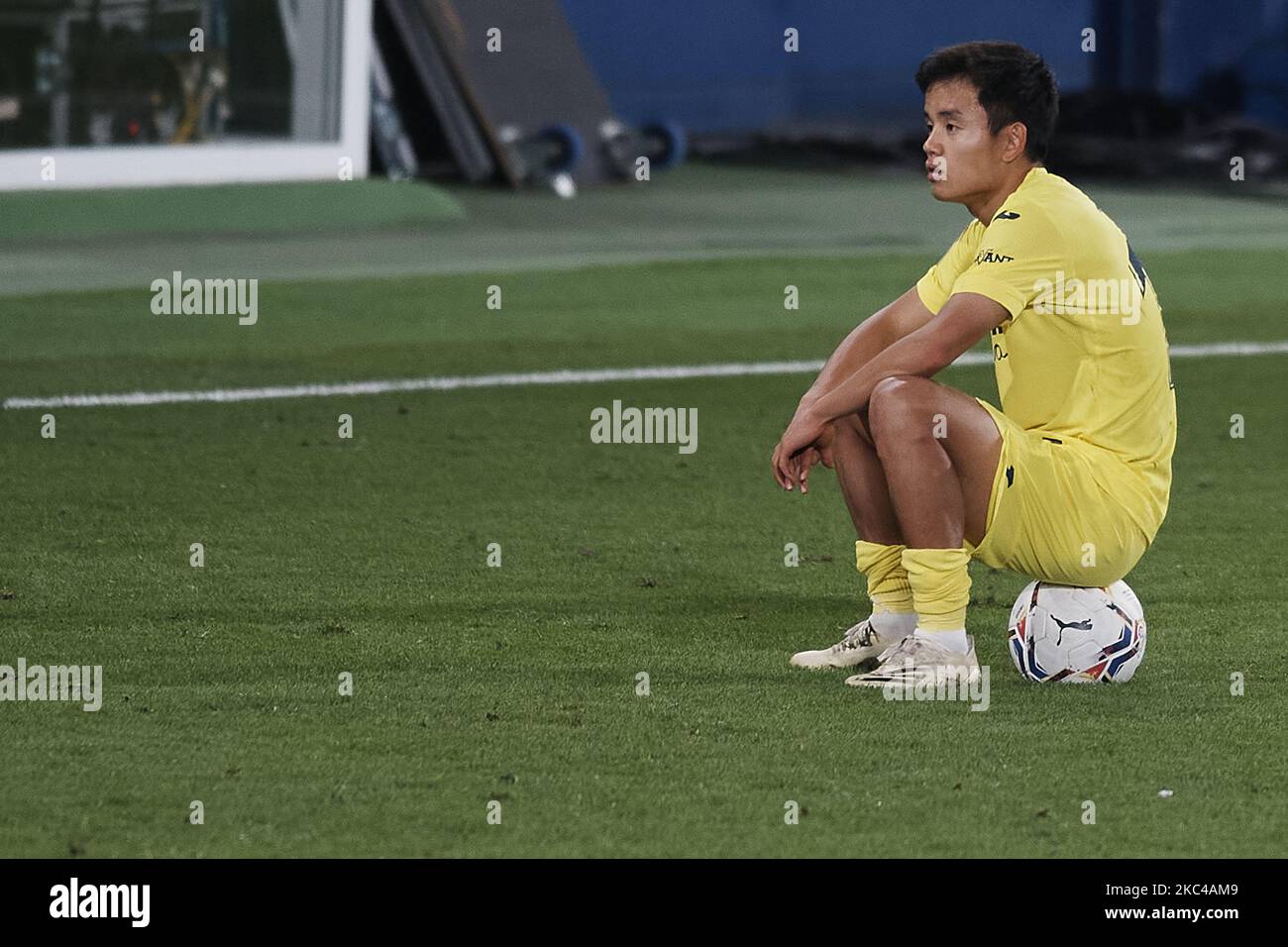 Takefusa Kubo aus Villarreal während des La Liga Santader-Spiels zwischen Villarreal CF und Real Madrid am 21. November 2020 im Estadio de la Ceramica in Villareal, Spanien. (Foto von Jose Breton/Pics Action/NurPhoto) Stockfoto