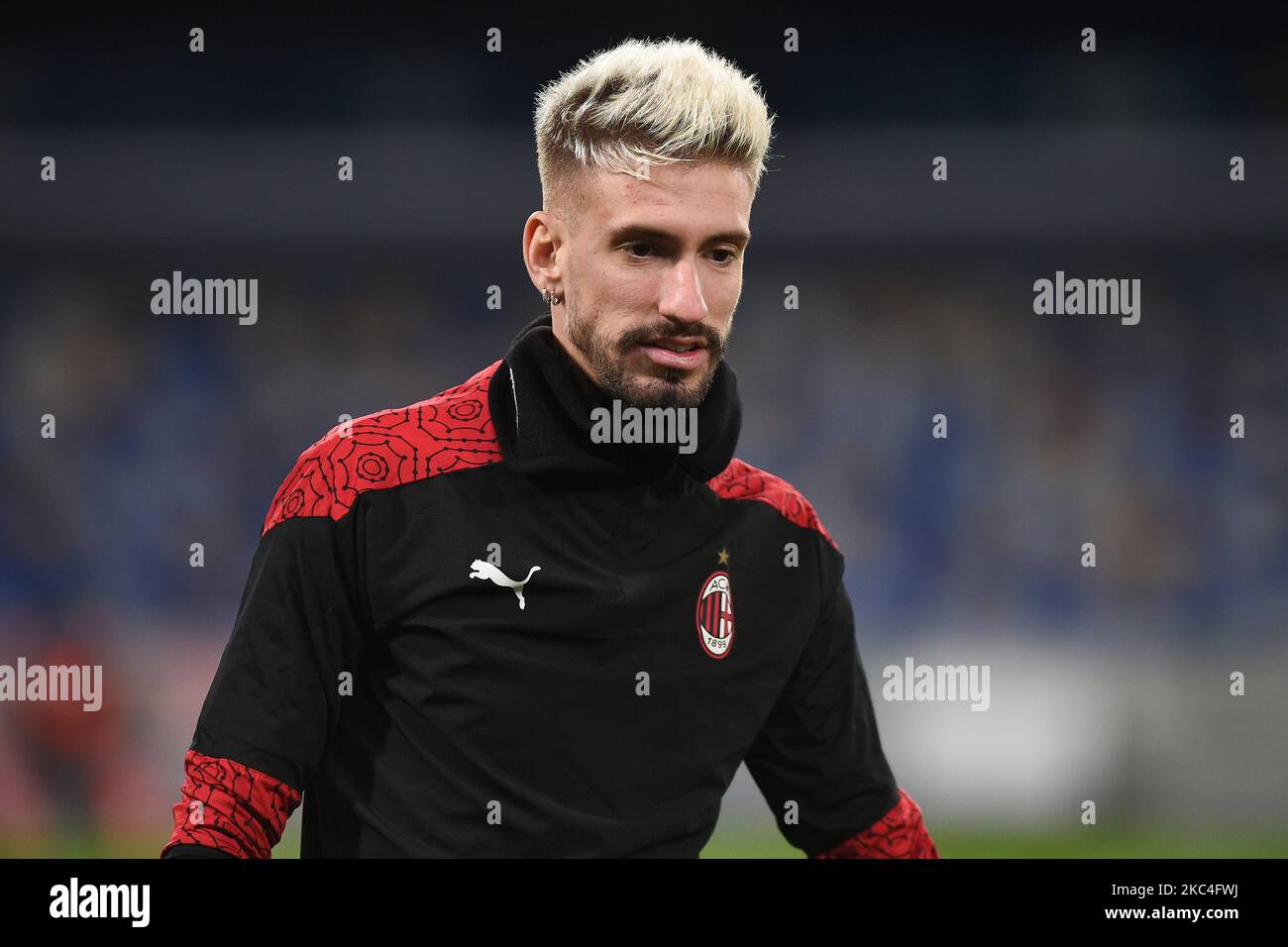 Samu Castillejo von AC Mailand während der Serie Ein Spiel zwischen SSC Napoli und AC Mailand im Stadio San Paolo Neapel Italien am 22. November 2020 . (Foto von Franco Romano/NurPhoto) Stockfoto