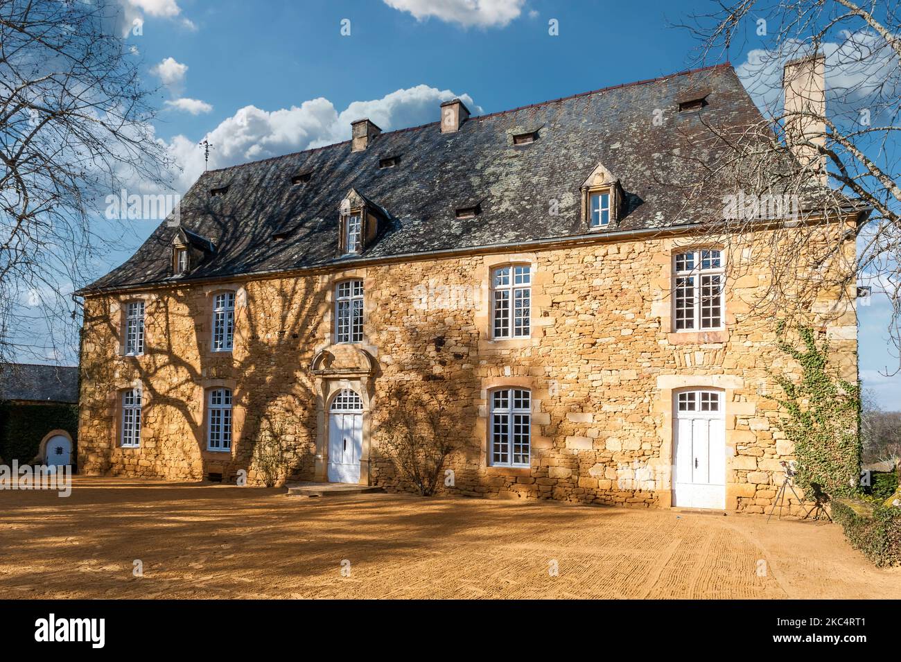 Die Gärten des Herrenhauses von Eyrignac befinden sich in Salignac-Eyvigues, in der Dordogne, im Périgord noir, Frankreich Stockfoto