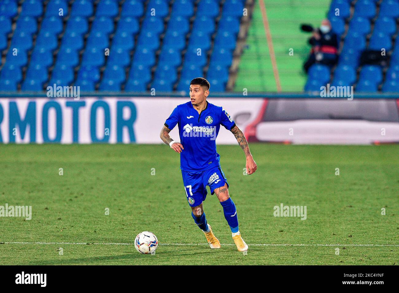 Mathias Olivera beim Spiel der La Liga SmartBank zwischen Getafe CF und Athletic Club im Coliseum Alfonso Perez am 29. November 2020 in Getafe, Spanien. (Foto von Rubén de la Fuente Pérez/NurPhoto) Stockfoto