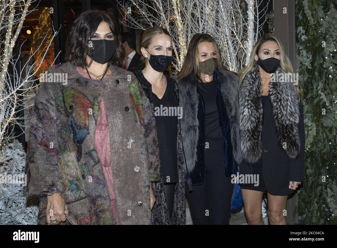 Raquel Perera nimmt an der Weihnachtsfeier im Four Seasons Hotel Madrid Teil, 18. Dezember 2020. (Foto von Oscar Gonzalez/NurPhoto) Stockfoto