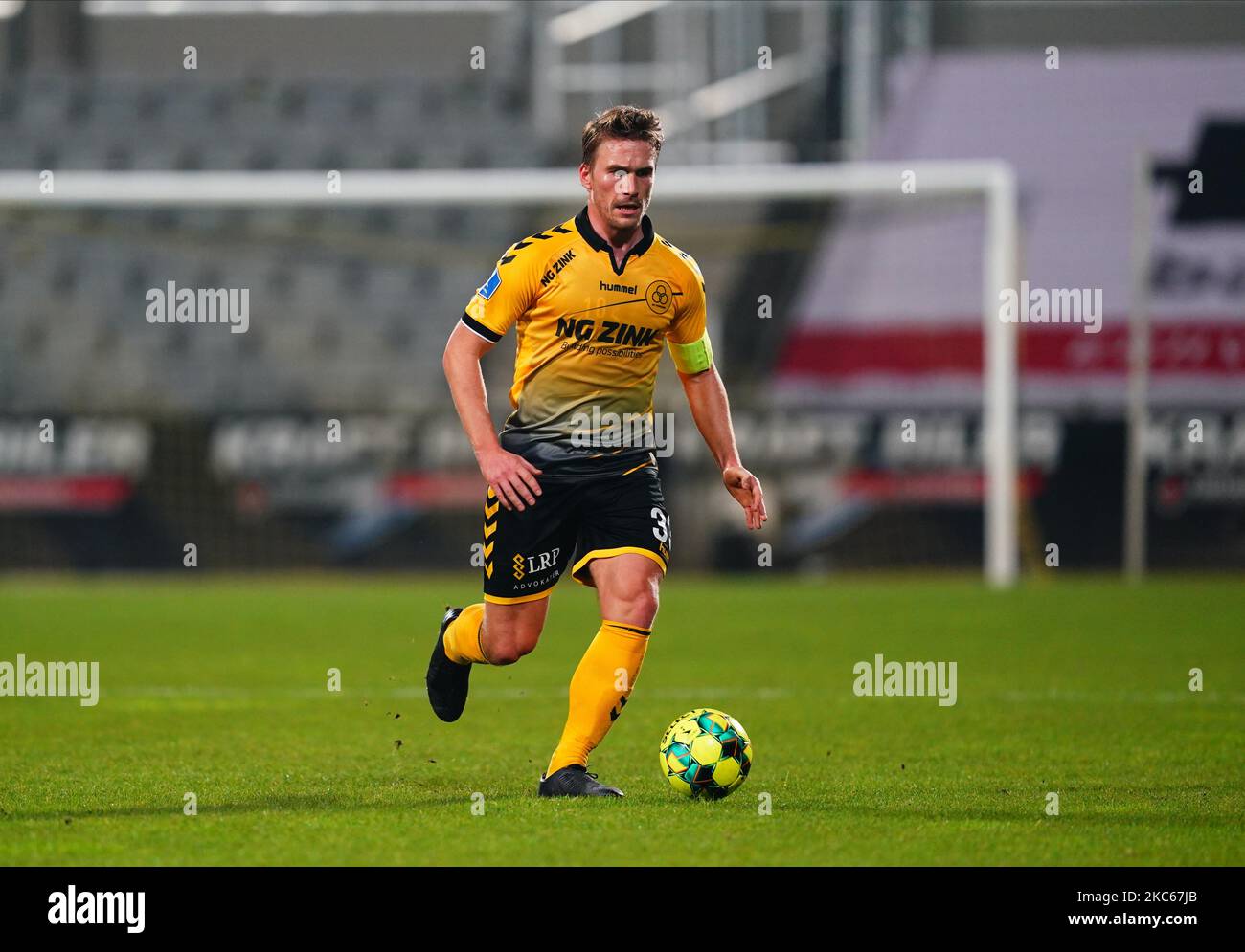Alexander Ludwig von AC Horsens beim Superliga-Spiel zwischen AC Horsens und Brøndby in der CASA Arena, Horsens, Dänemark am 20. Dezember 2020. (Foto von Ulrik Pedersen/NurPhoto) Stockfoto