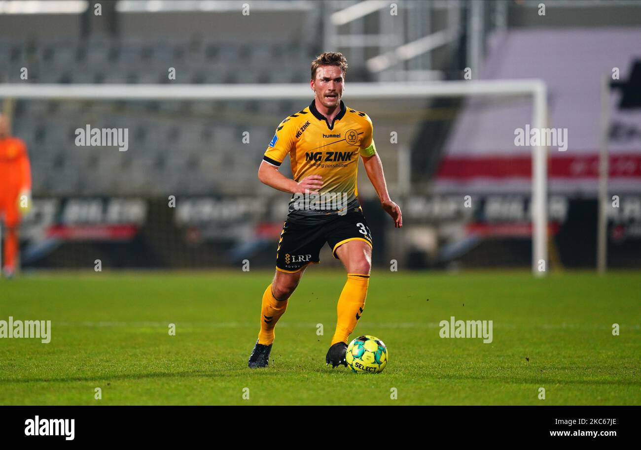 Alexander Ludwig von AC Horsens beim Superliga-Spiel zwischen AC Horsens und Brøndby in der CASA Arena, Horsens, Dänemark am 20. Dezember 2020. (Foto von Ulrik Pedersen/NurPhoto) Stockfoto