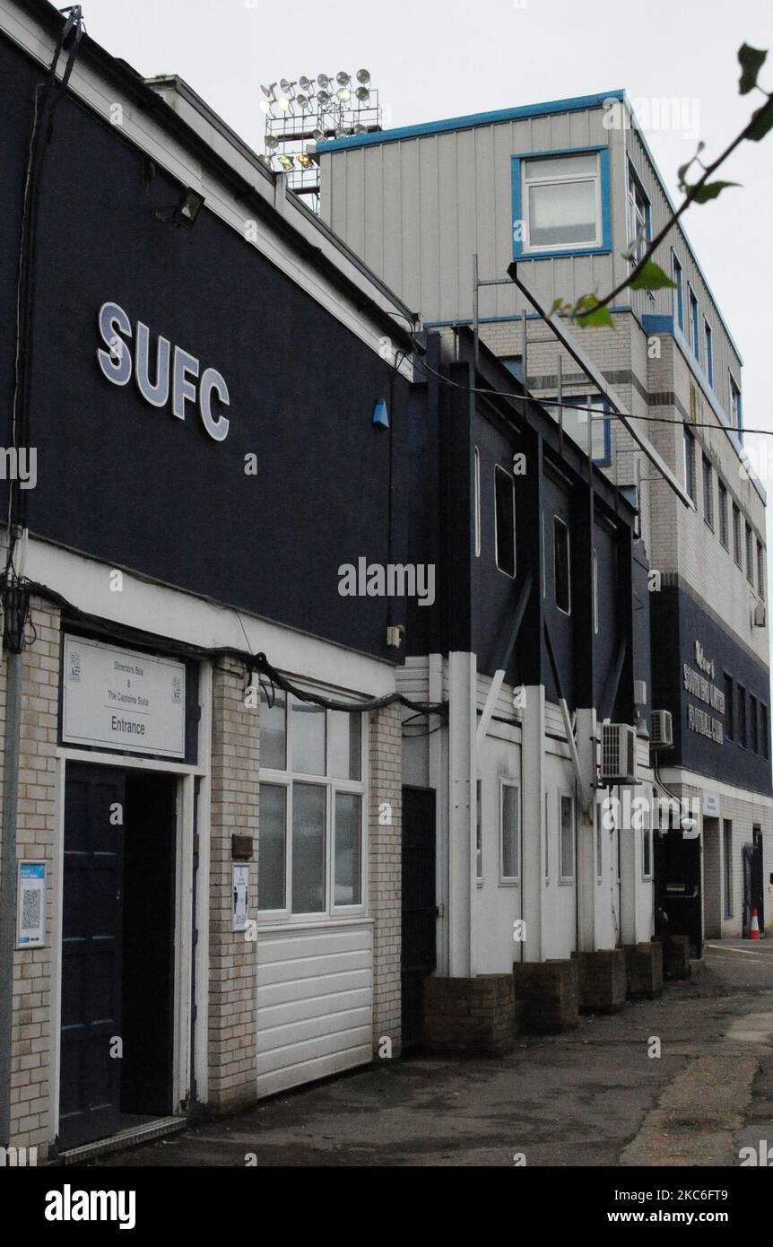 Roots Hall vor dem Sky Bet League 2-Spiel zwischen Southend United und Colchester United in Roots Hall, Southend, am Samstag, 26.. Dezember 2020. (Foto von Ben Pooley/MI News/NurPhoto) Stockfoto