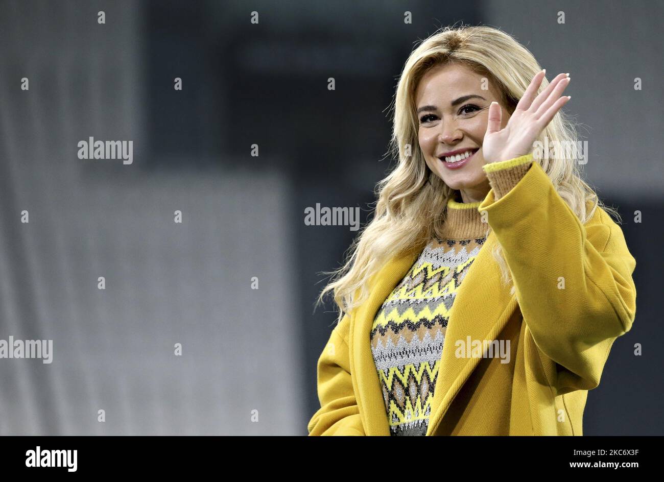 Diletta Leotta nimmt am 03. Januar 2021 im Allianz Stadium in Turin, Italien, am Spiel der Serie A zwischen Juventus und Udinese Calcio Teil. (Foto von Giuseppe Cottini/NurPhoto) Stockfoto