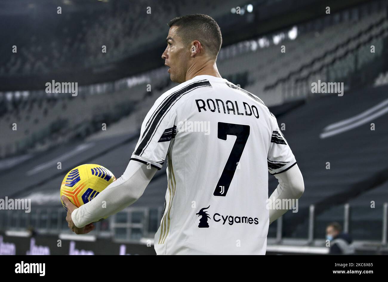 Cristiano Ronaldo von Juventus während der Serie Ein Spiel zwischen Juventus und Udinese Calcio im Allianz Stadium am 03. Januar 2021 in Turin, Italien. (Foto von Giuseppe Cottini/NurPhoto) Stockfoto